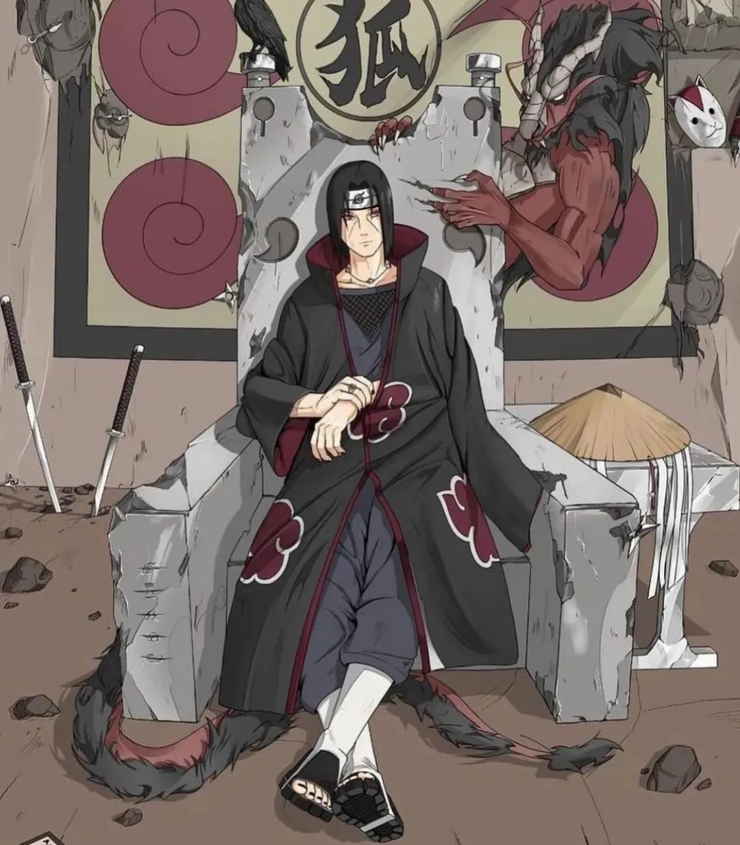 Itachi On Throne Wallpapers Top Free Itachi On Throne Backgrounds