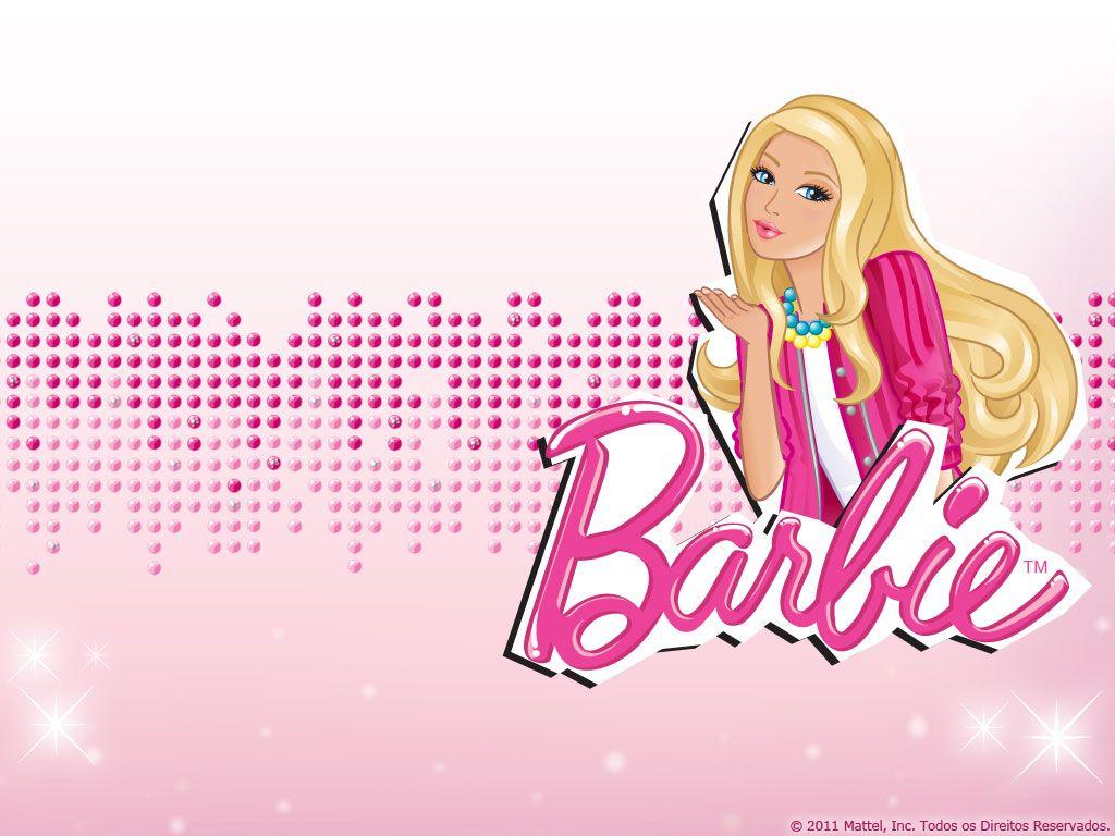 Cute Barbie Logo Wallpaper