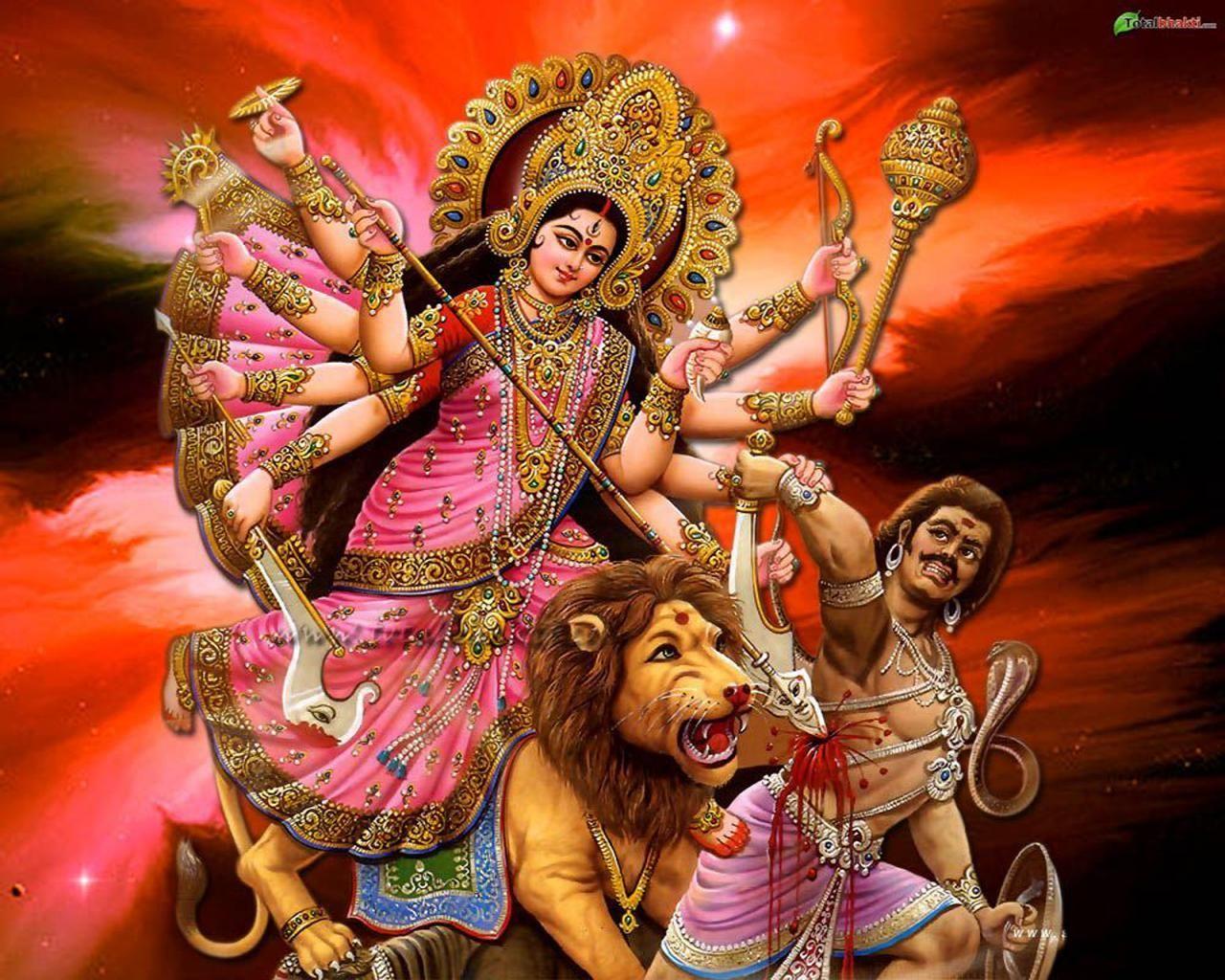 Durga Wallpapers Top Free Durga Backgrounds Wallpaperaccess