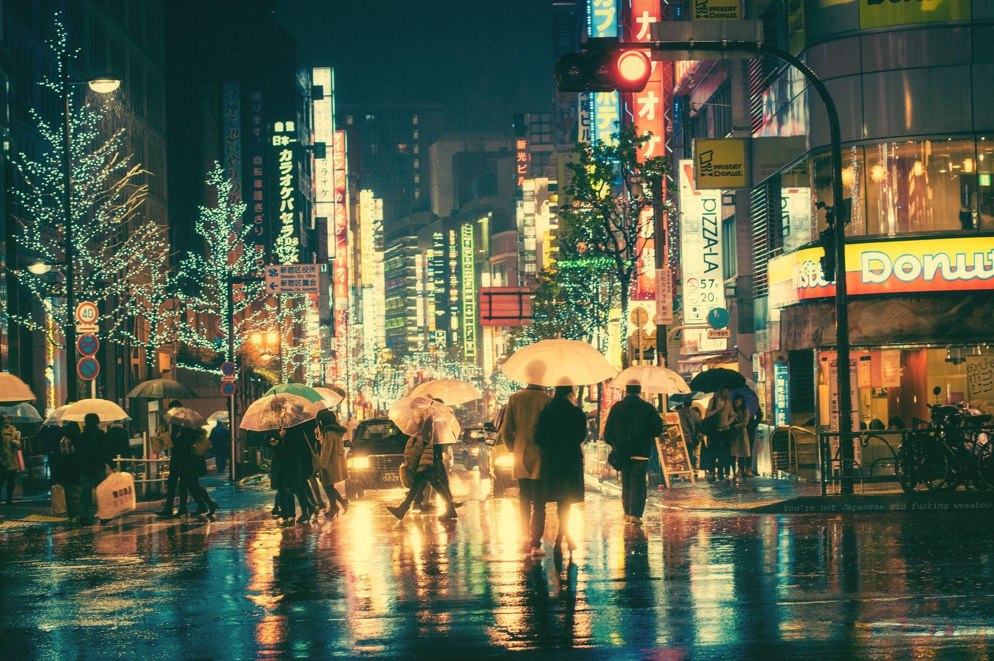 Rainy Tokyo Wallpapers Top Free Rainy Tokyo Backgrounds WallpaperAccess