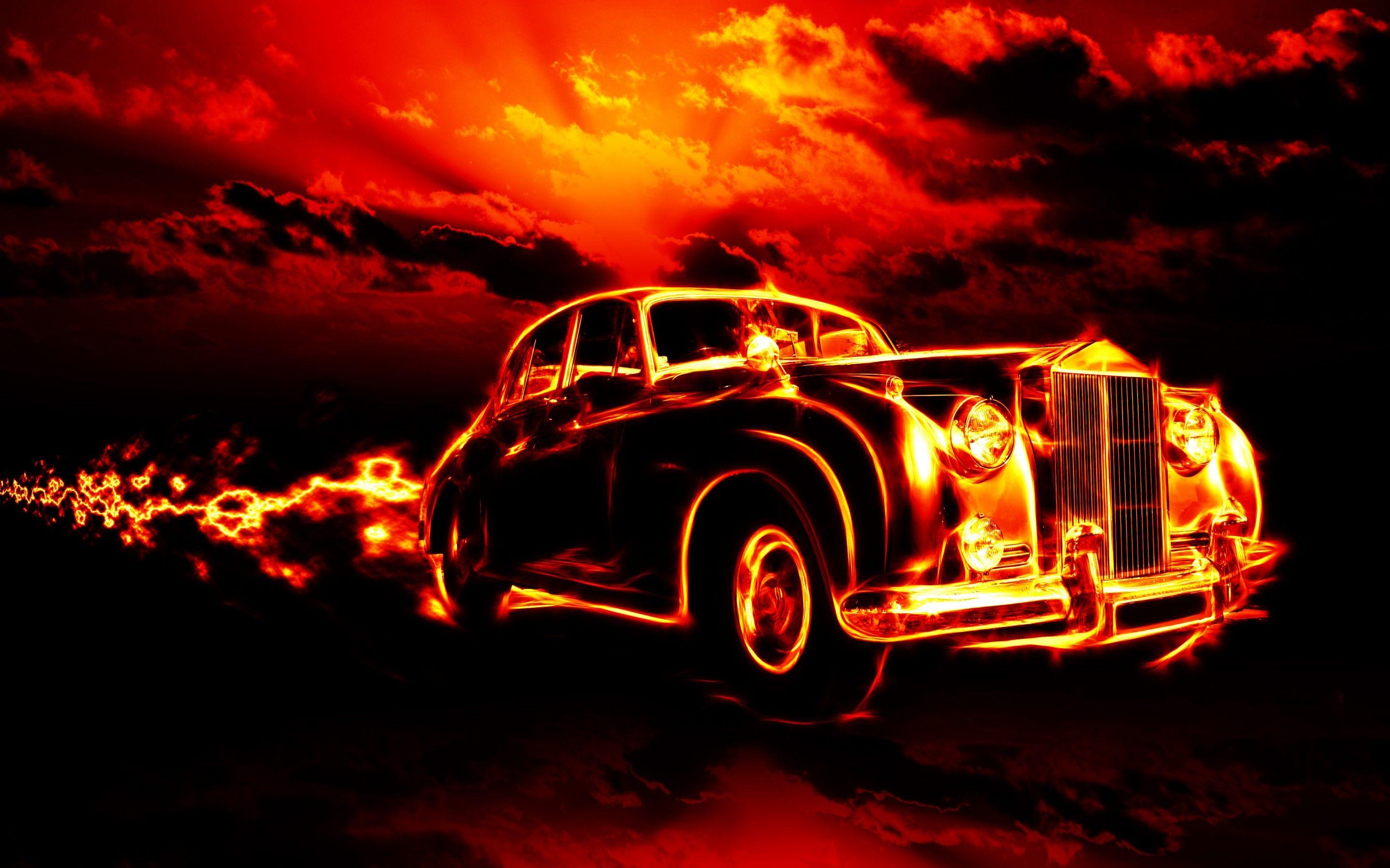 Fire Car Wallpapers Top Free Fire Car Backgrounds Wallpaperaccess