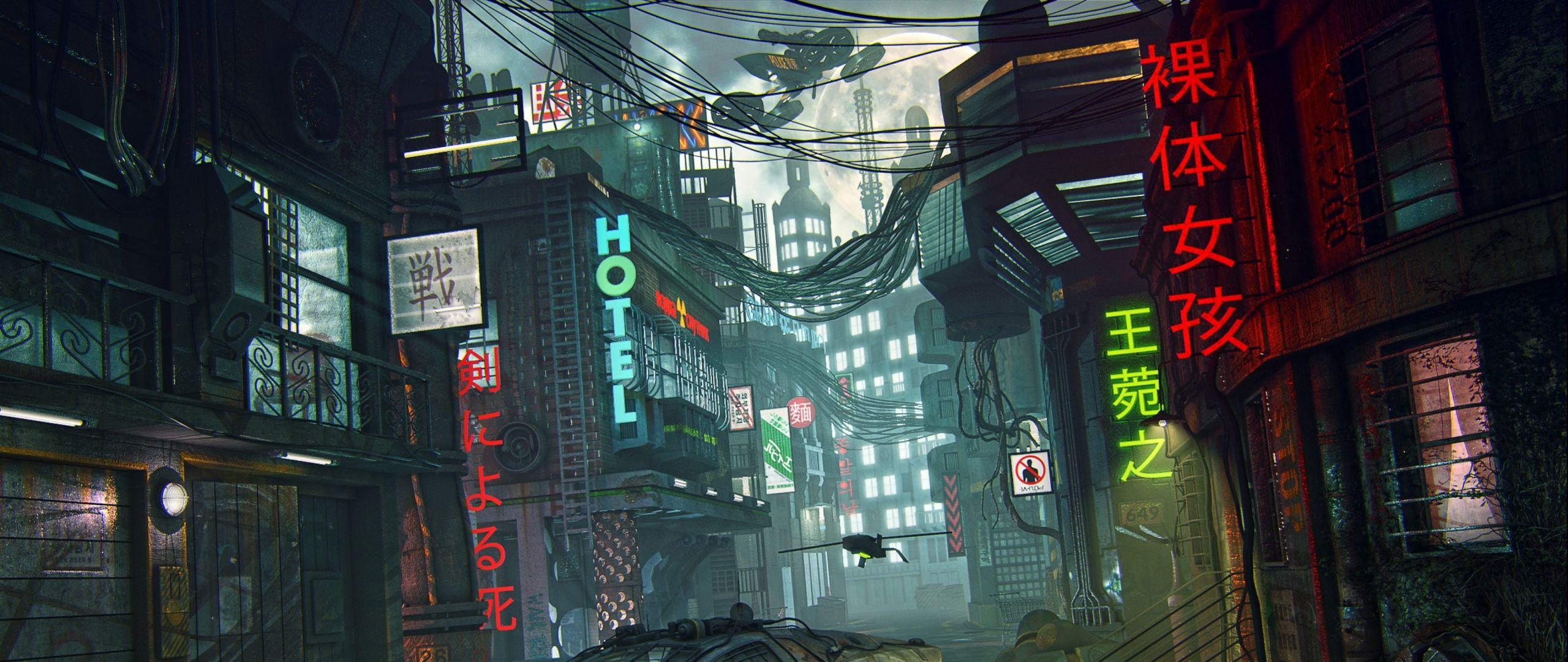 Cyberpunk Dual Monitor Wallpapers Top Free Cyberpunk Dual Monitor