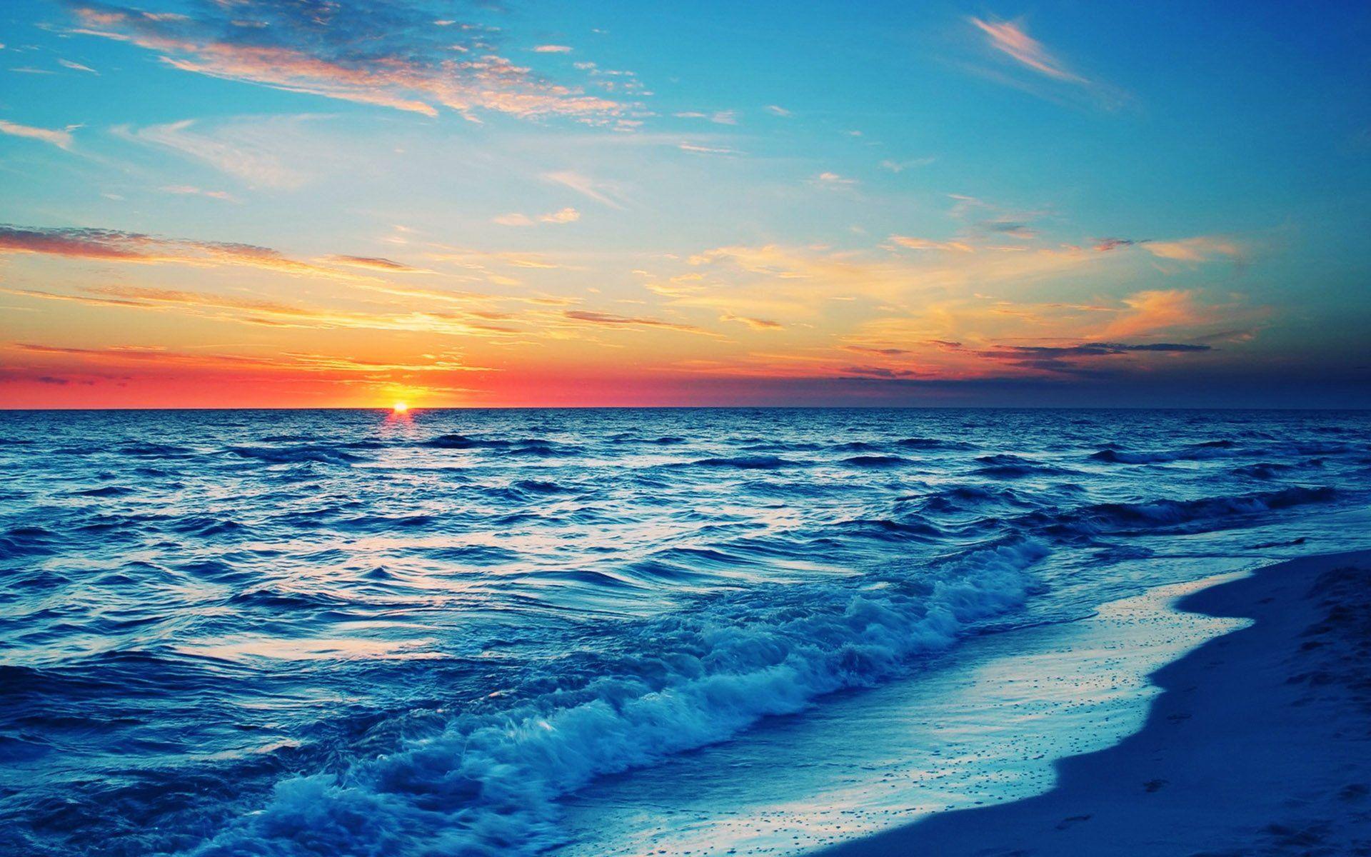 Blue Beach Sunset Wallpapers Top Free Blue Beach Sunset Backgrounds