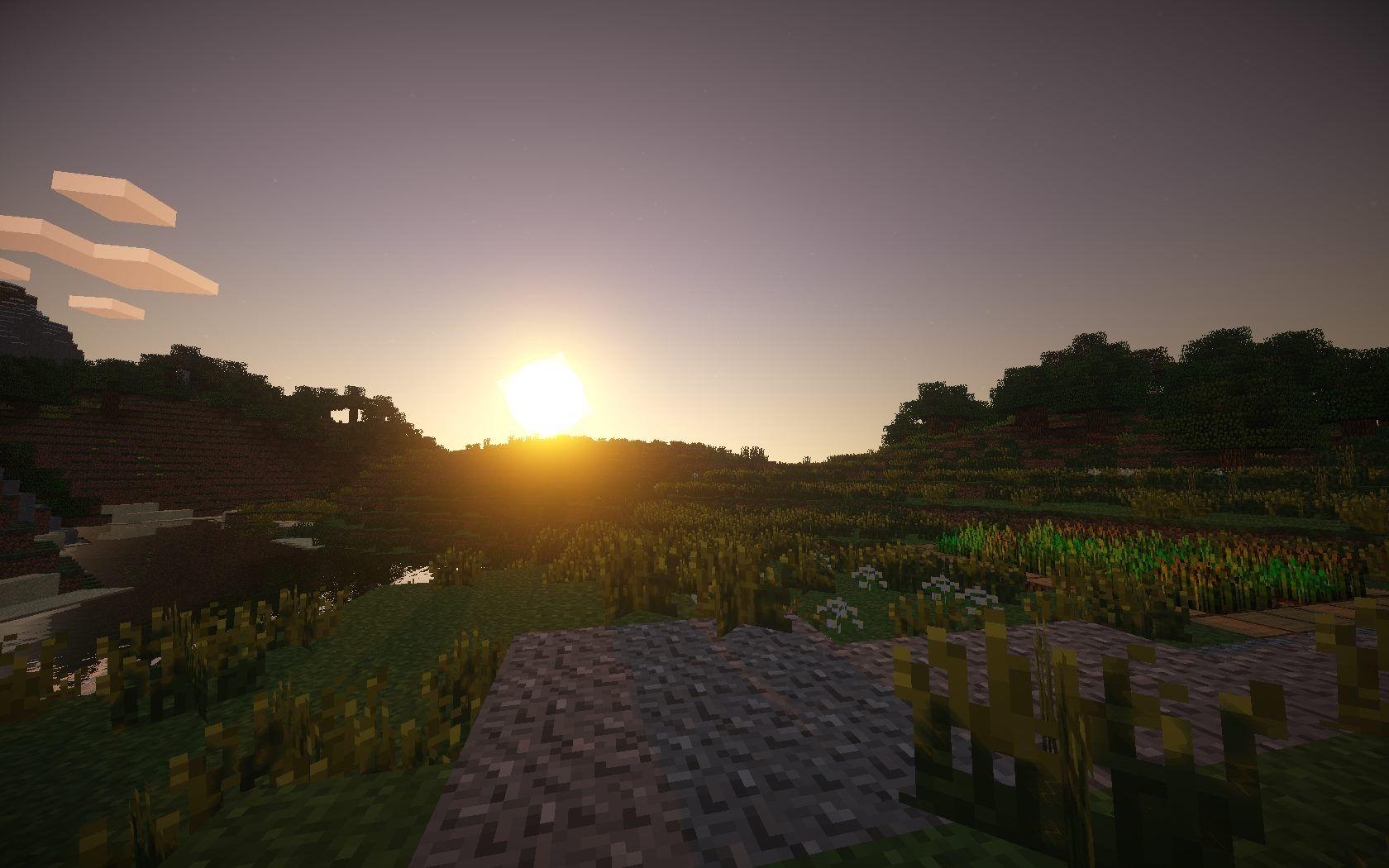 Minecraft Sunset Wallpapers Ntbeamng