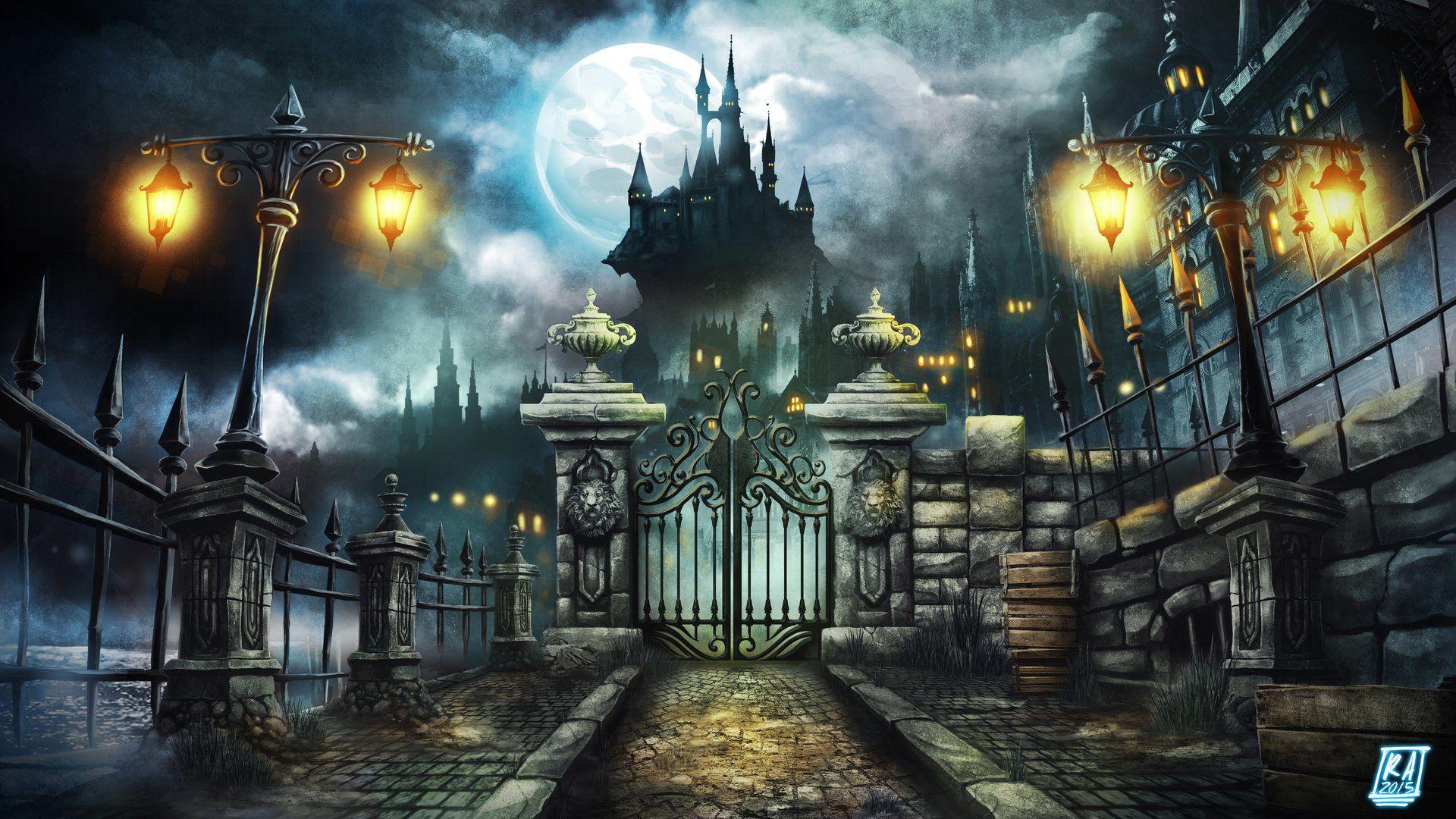 Halloween Castle Wallpapers Top Free Halloween Castle Backgrounds