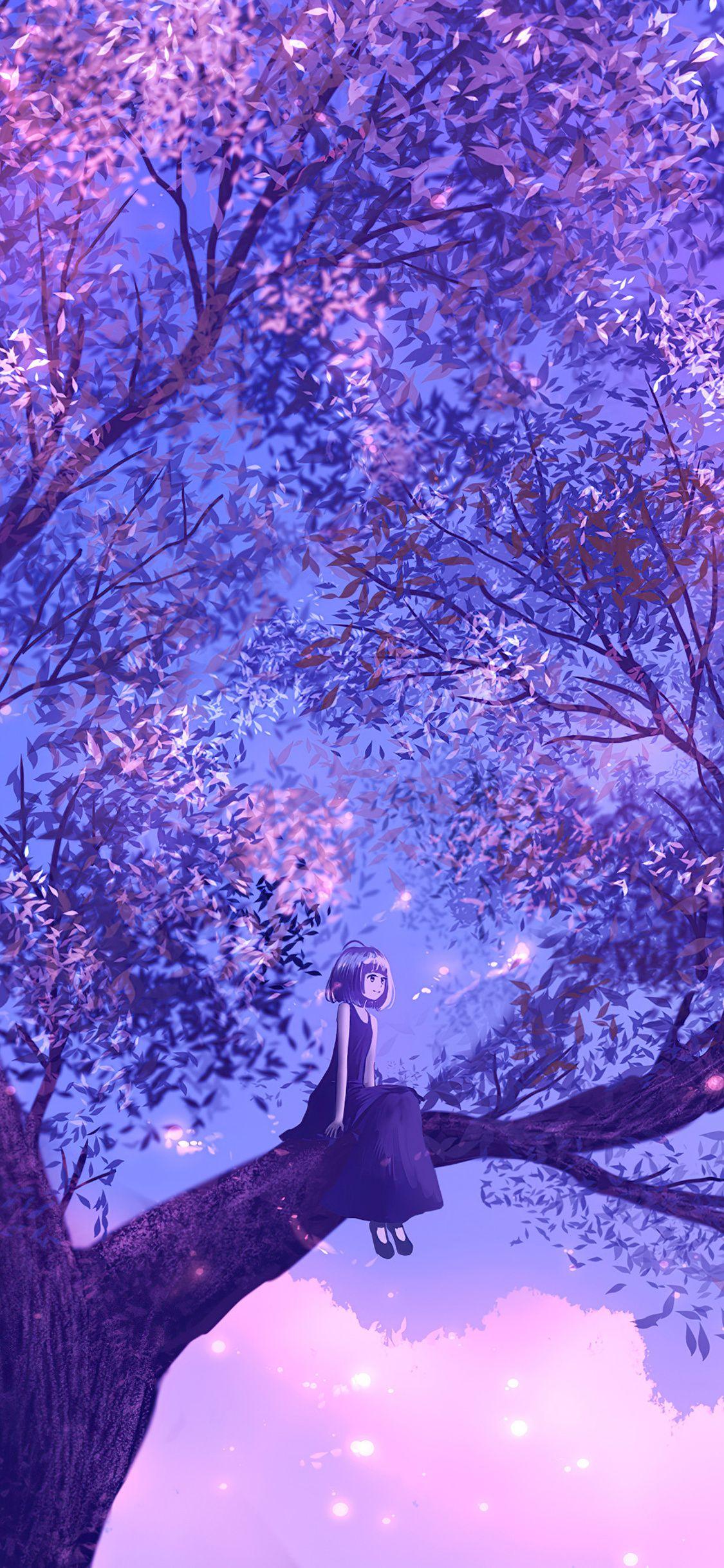 K Purple Anime Wallpapers Top Free K Purple Anime Backgrounds