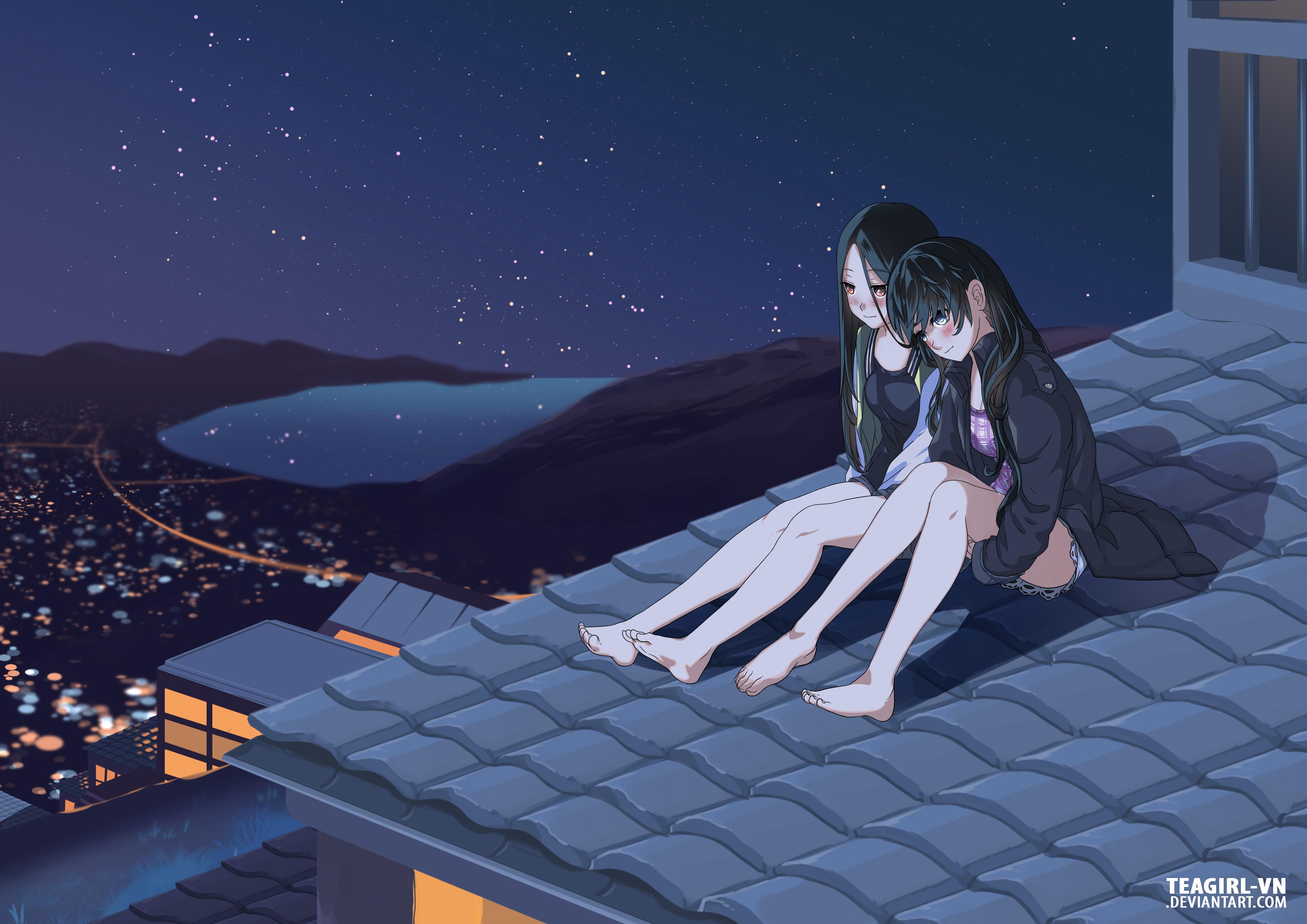 Anime Rooftop Wallpapers Top Free Anime Rooftop Backgrounds