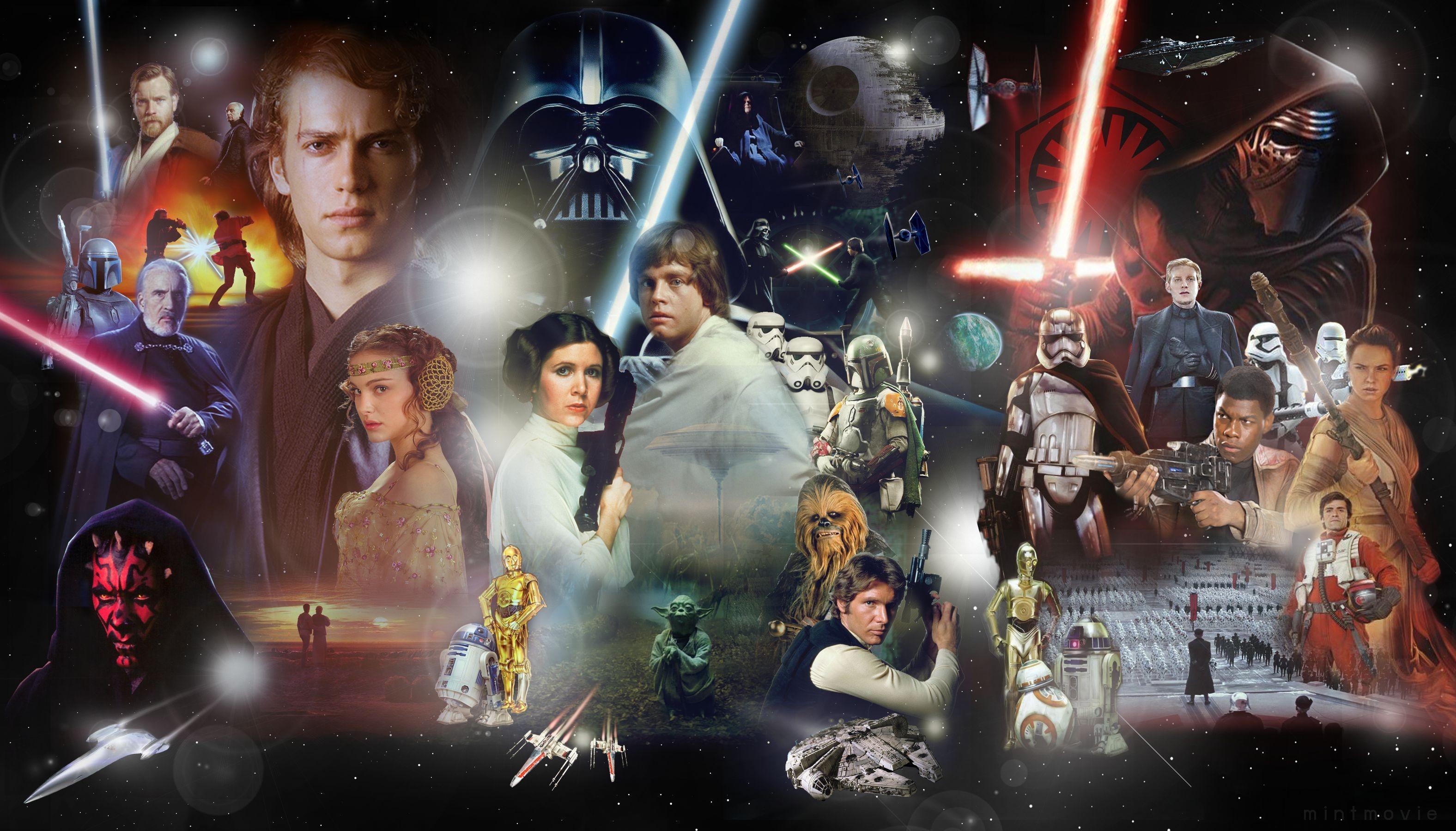 Star Wars Collage Wallpapers Top Free Star Wars Collage Backgrounds