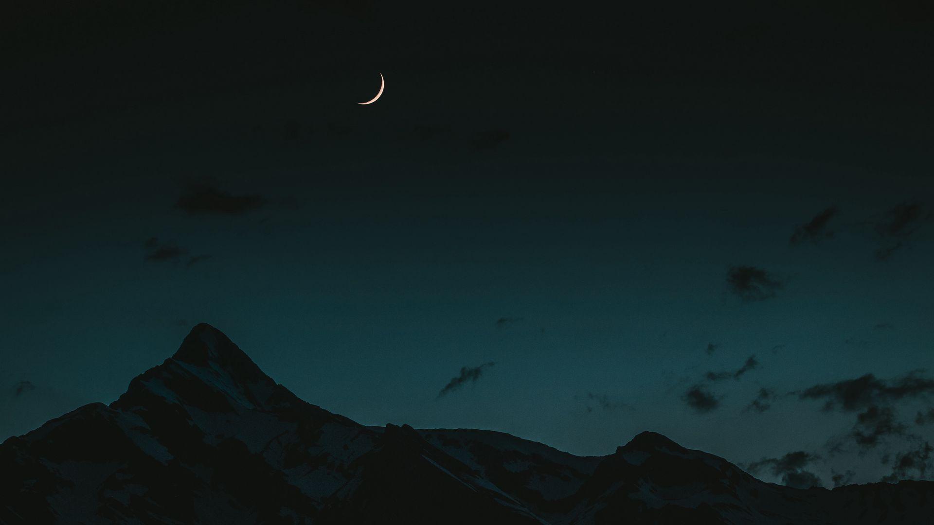 Night Moon Mountain Wallpapers Top Free Night Moon Mountain