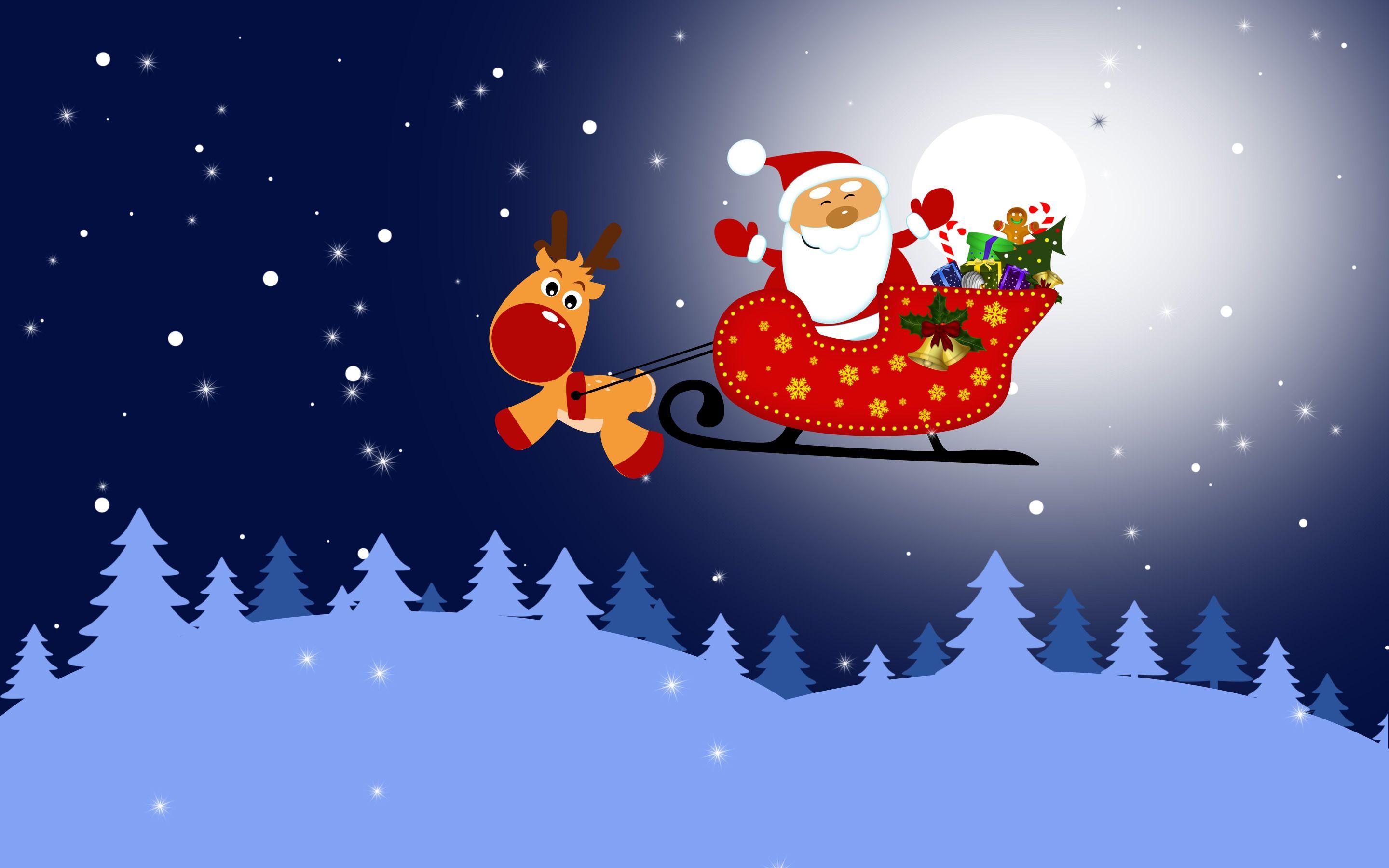 Santa S Sleigh Christmas Wallpapers Top Free Santa S Sleigh Christmas