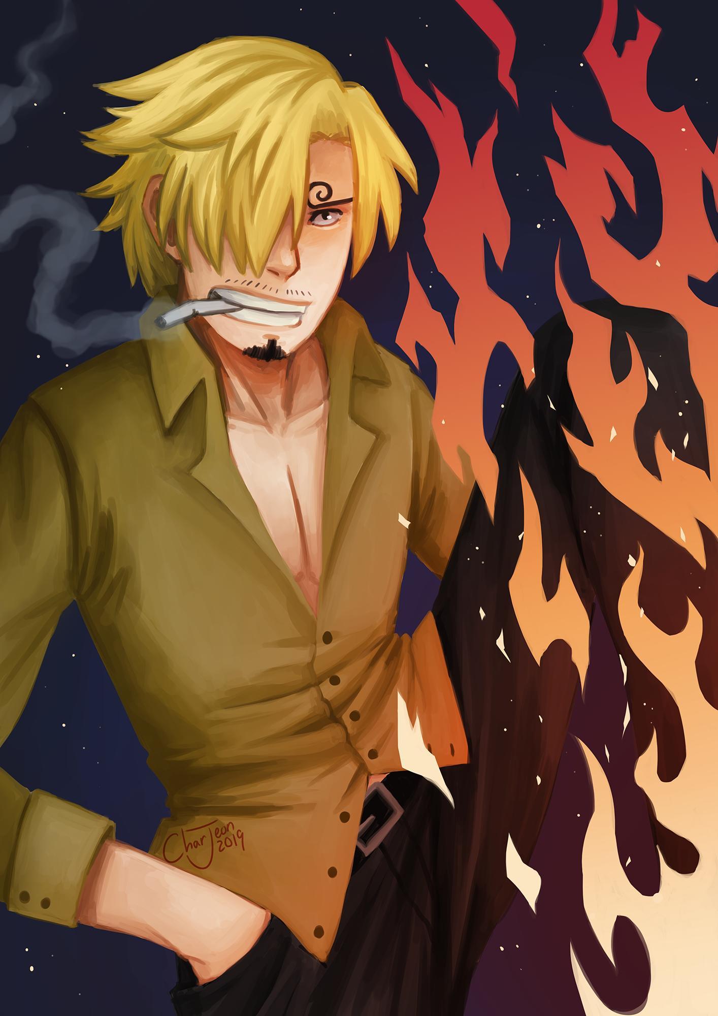 One Piece Sanji Diable Jambe Wallpapers Top Free One Piece Sanji