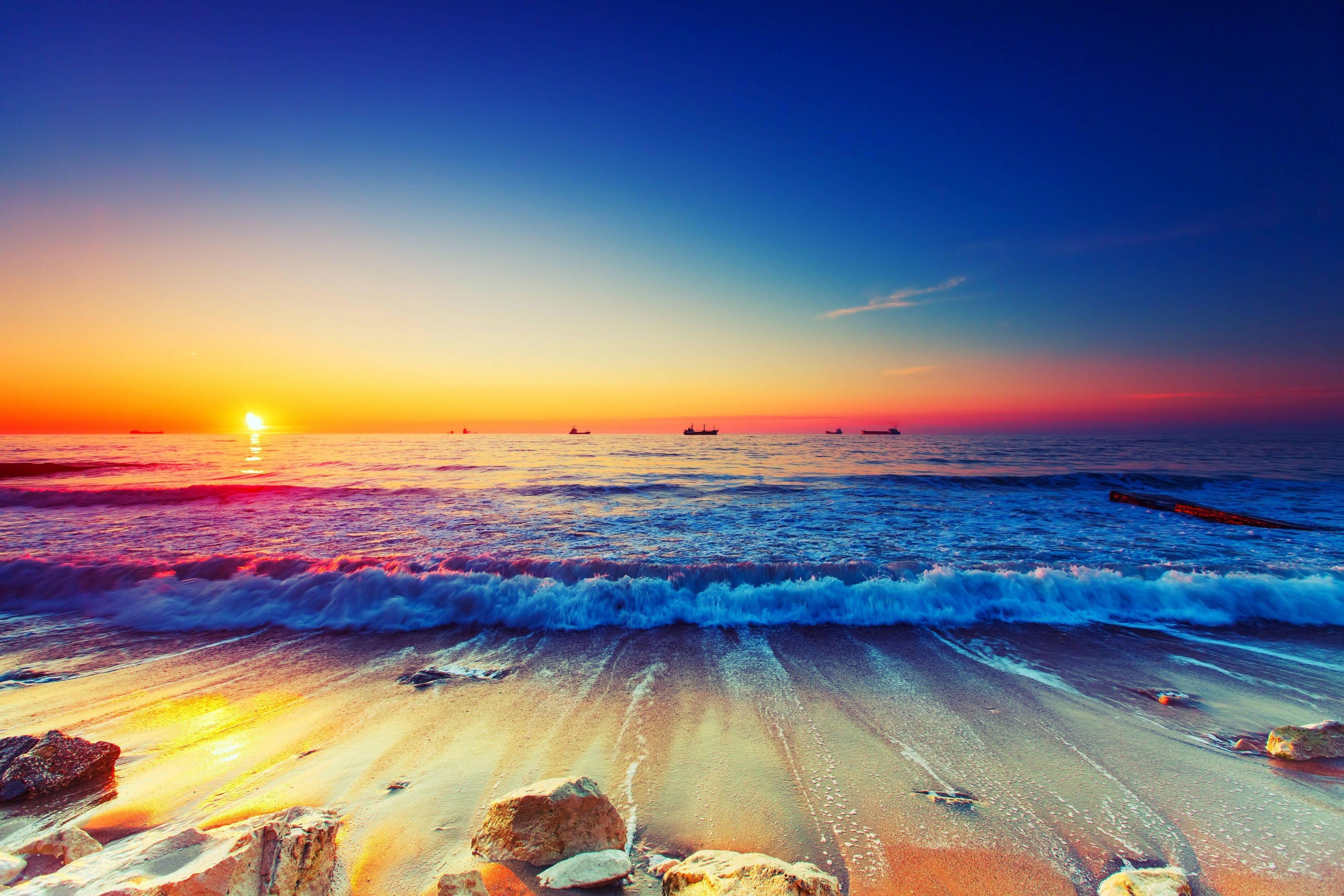 Sea Beach Sunset Wallpapers Top Free Sea Beach Sunset Backgrounds