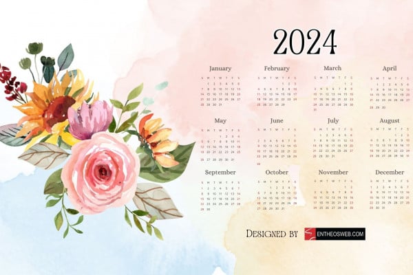 2024 Calendar Wallpaper