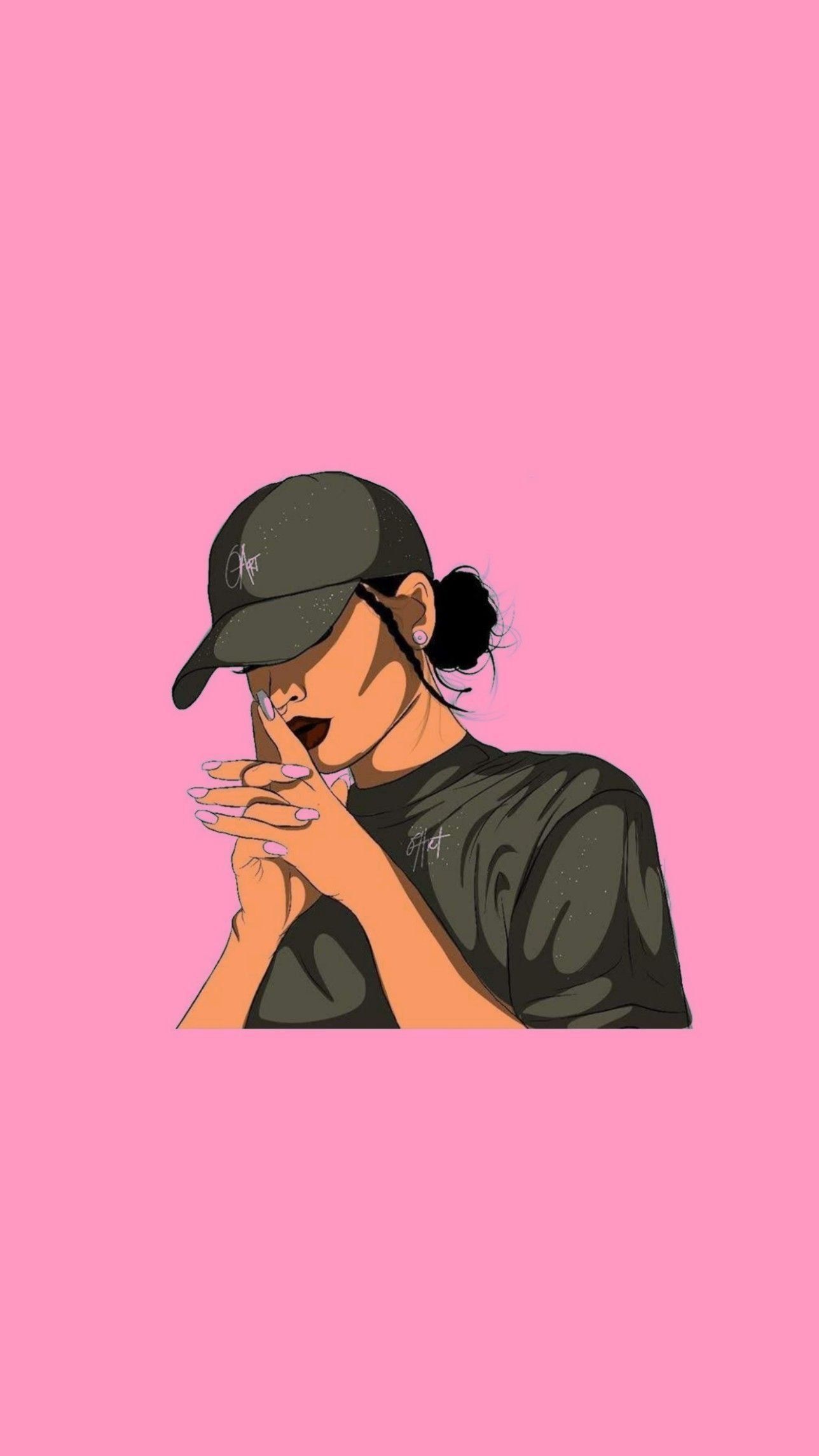 1288x2289 Pink and black girls Wallpaper Download