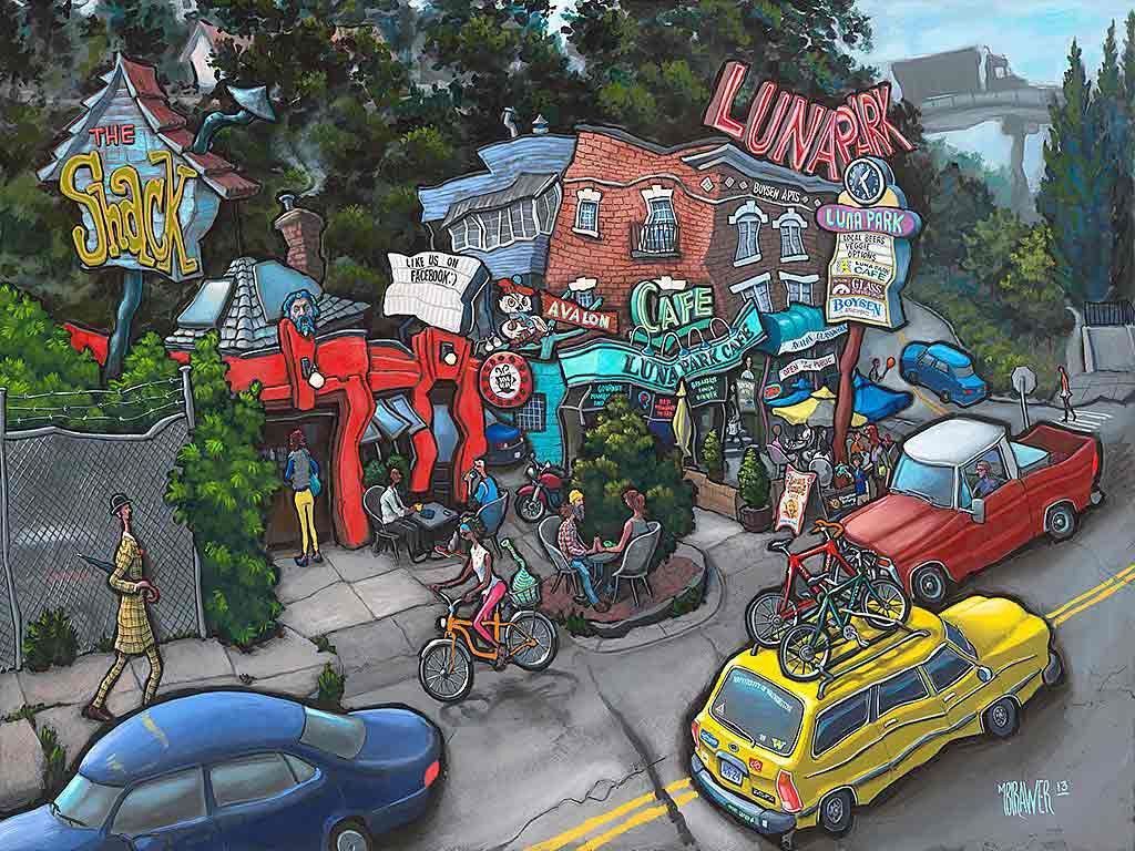 1024x768 Luna Park Original Painting