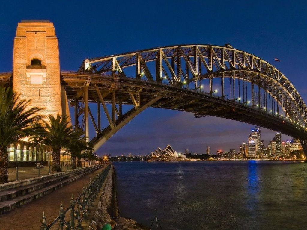 1024x768 Luna Park and Bridge Sydney wallpaper in 1024x768 resolution