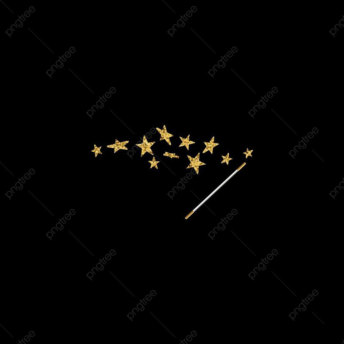 1200x1200 Magic Wands Vector HD PNG Image, Magic Wand With 3D Stars On Black Background, Fairytale, Trace, Background PNG Image For Free Download