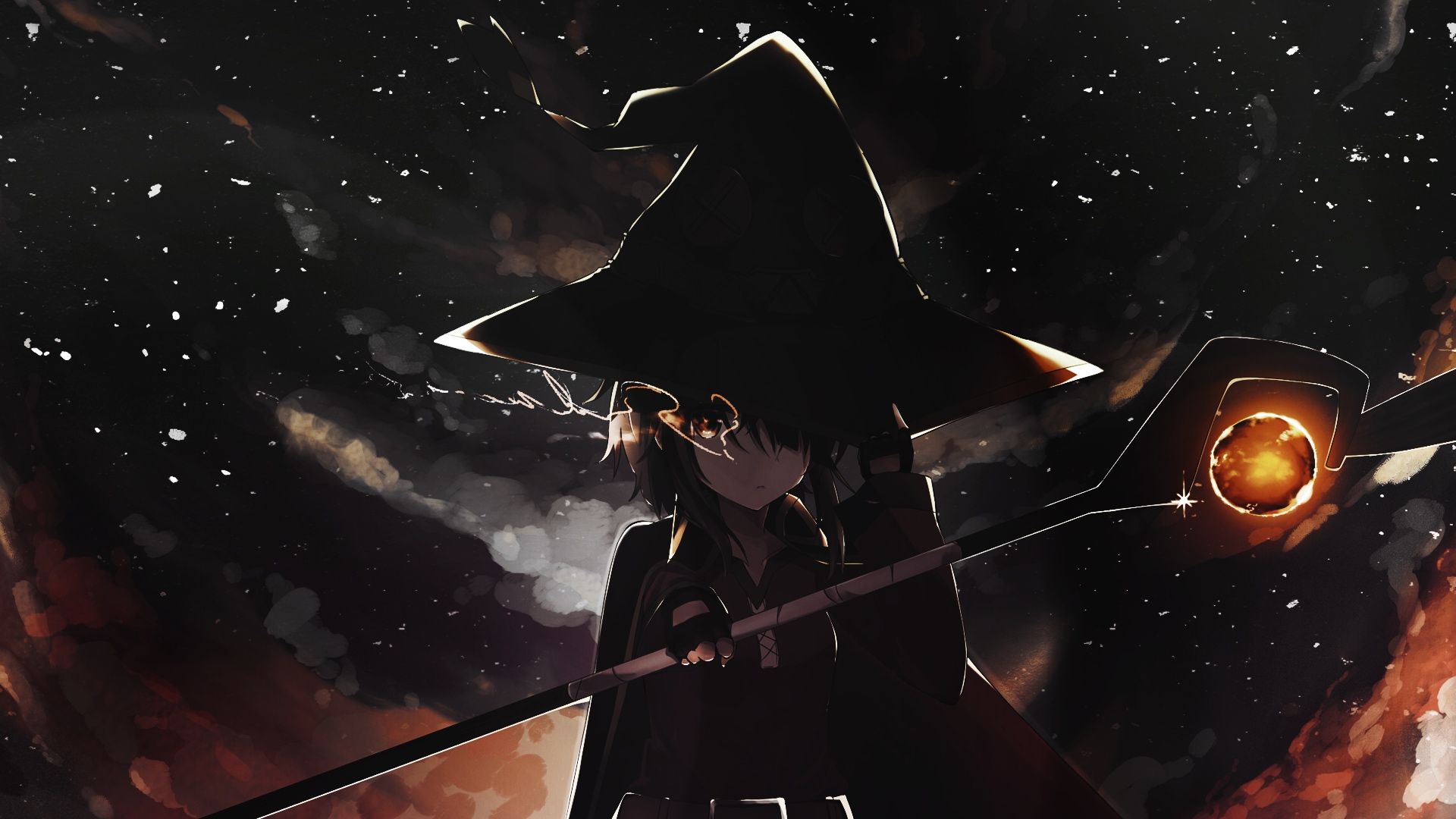 1920x1080 Desktop Wallpaper Magic Wand, Witch, Megumin, Kono Subarashii Sekai Ni Shukufuku Wo!, Anime Girl, HD Image, Picture, Background, 5dec77