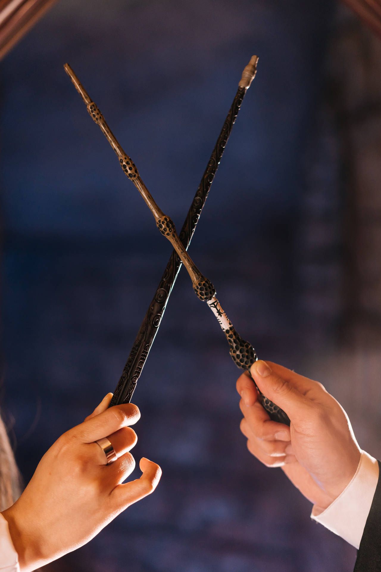 1280x1920 Download Harry Potter Aesthetic Magic Wands Wallpaper