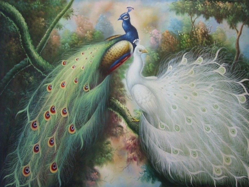 Peacock Painting Wallpapers - Top Free Peacock Painting Backgrounds ...