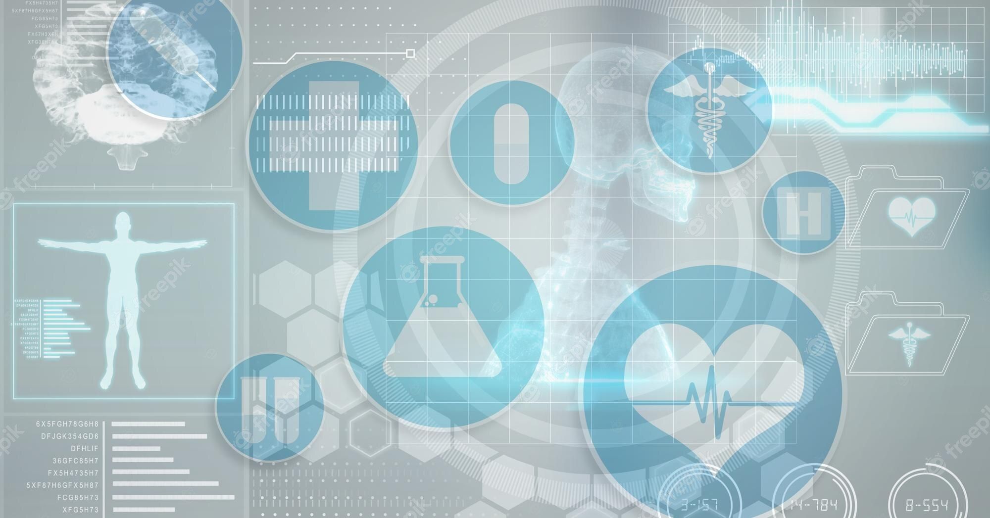 2000x1047 Premium Photo. Digital illustration of medical icons over data processing, statistics showing in the background. medicine public health pandemic coronavirus covid 19 outbreak concept digital composite