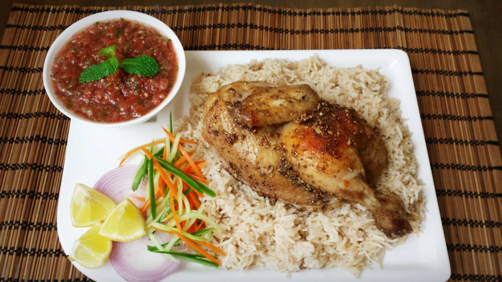 1600x900 Arabian Chicken Mandi Recipe -Yemeni Style Rice & Chicken by Archana's Kitchen