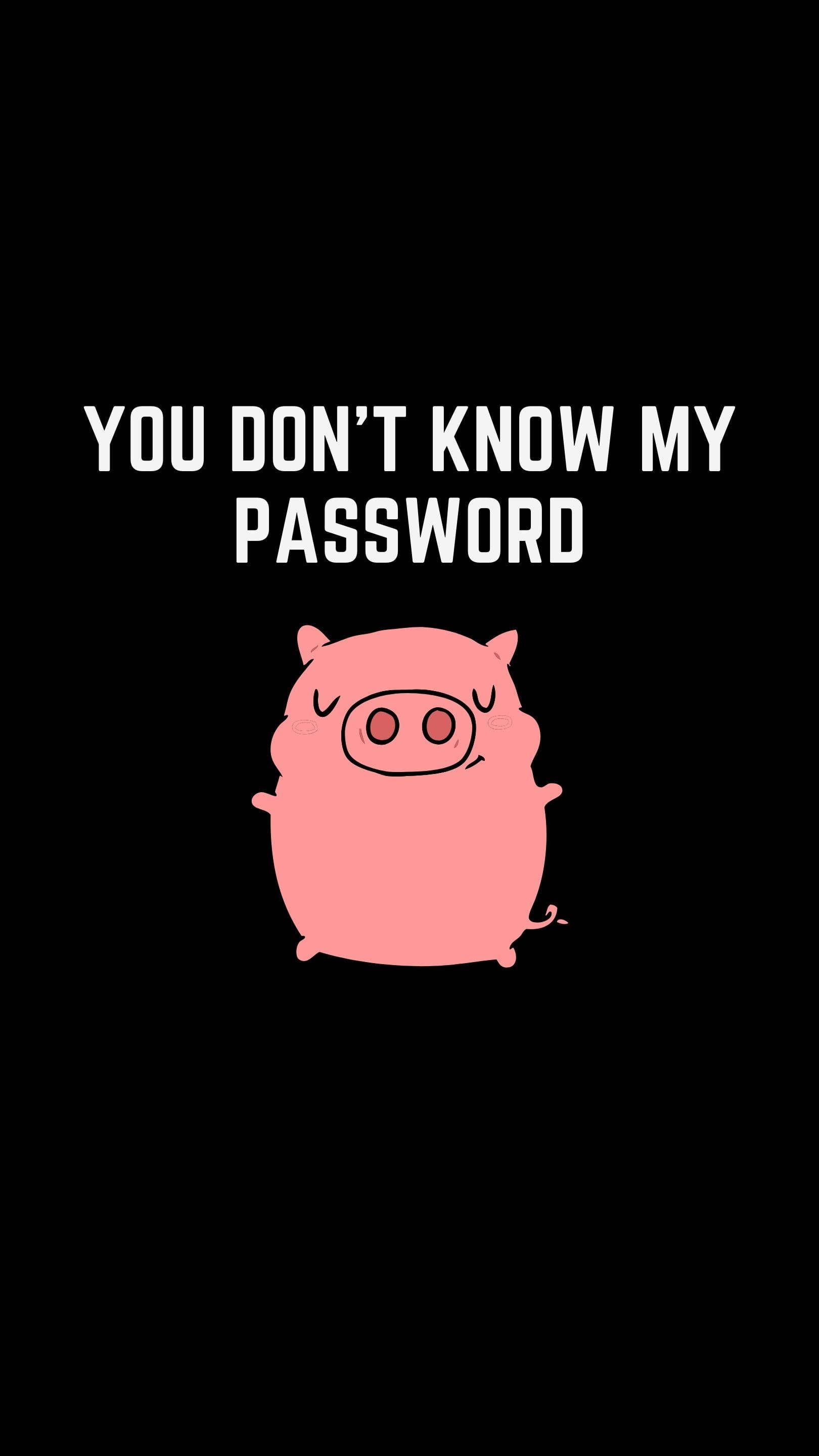 1620x2880 Download A Whimsical Sketch of a Smirking Pig Asking, Do You Know My Password? Wallpaper