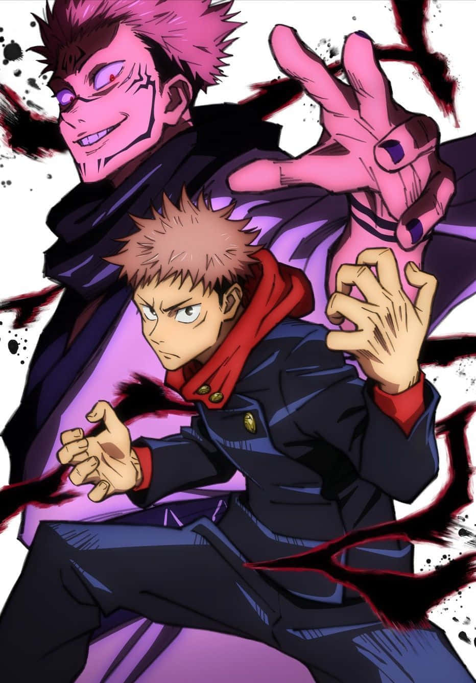 932x1337 Download Itadori Yuji Crazy Sukuna Aura Wallpaper