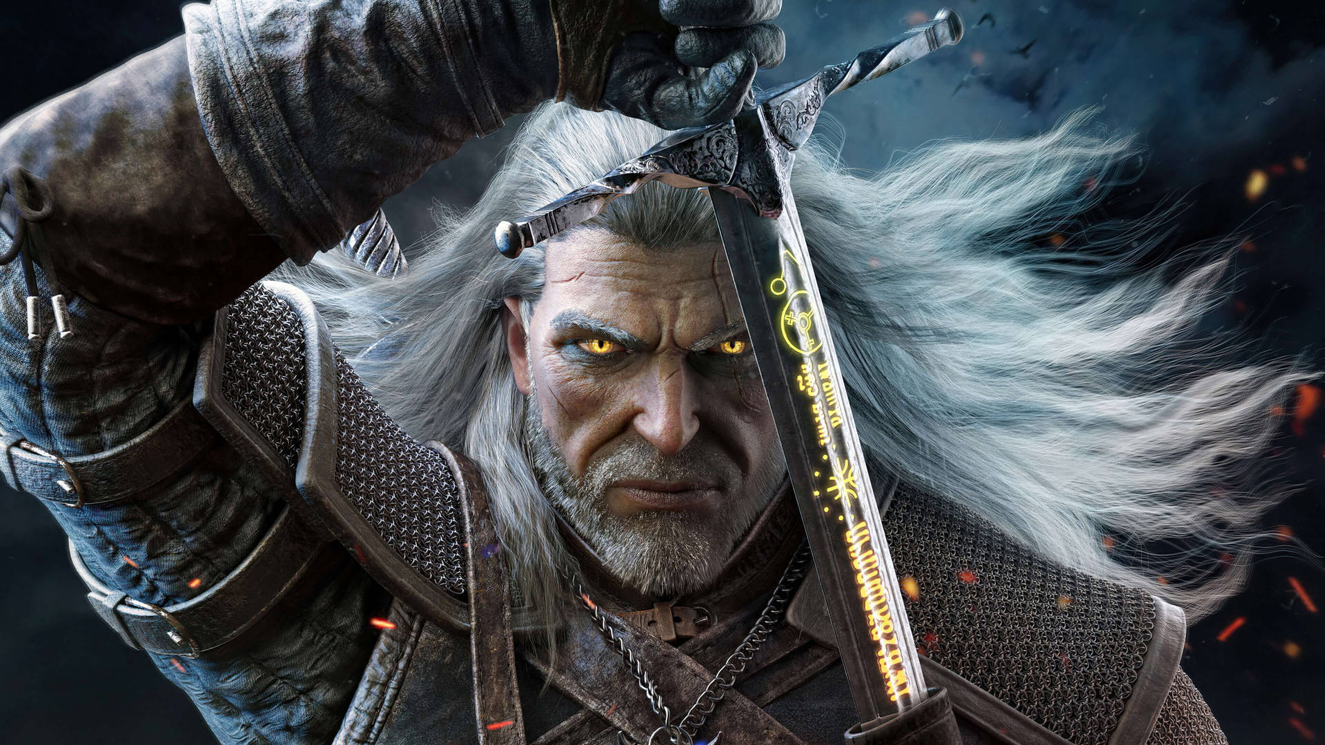 1920x1080 Download Witcher 3 4k Geralt And Sword Wallpaper