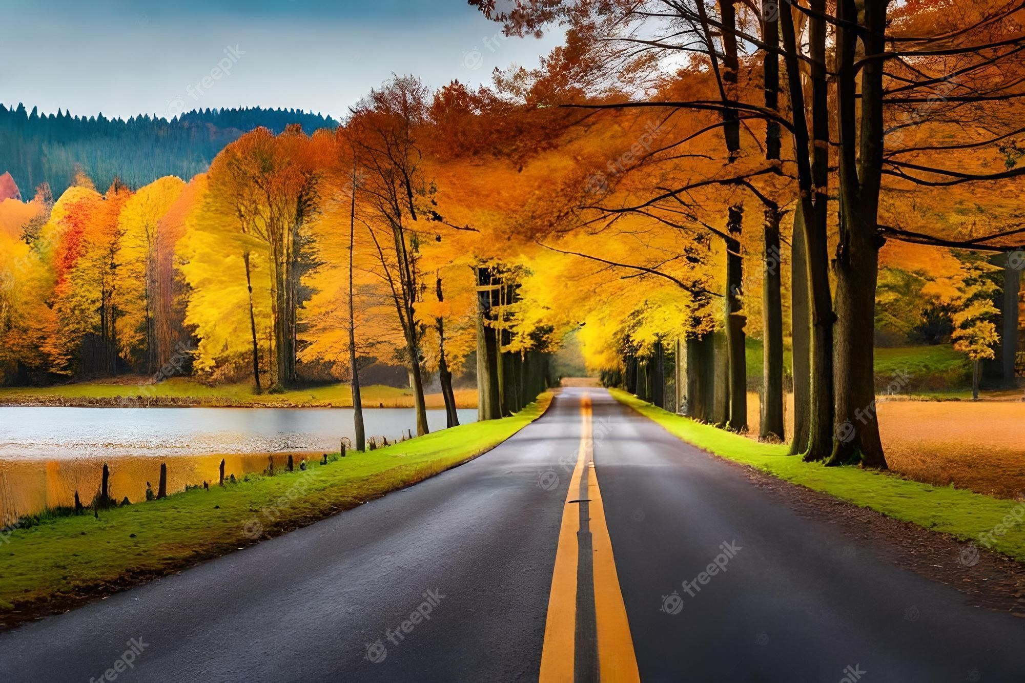2000x1333 Fall Road Image