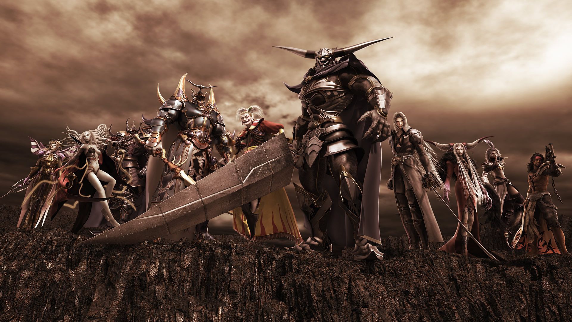 1920x1080 Free download The Antagonists Fighting Games Wallpaper Image featuring Dissidia [1920x1080] for your Desktop, Mobile & Tablet. Explore Fighting Game Wallpaper. Fighting Sioux Wallpaper, Fighting Wallpaper, Fighting Sioux Desktop Wallpaper