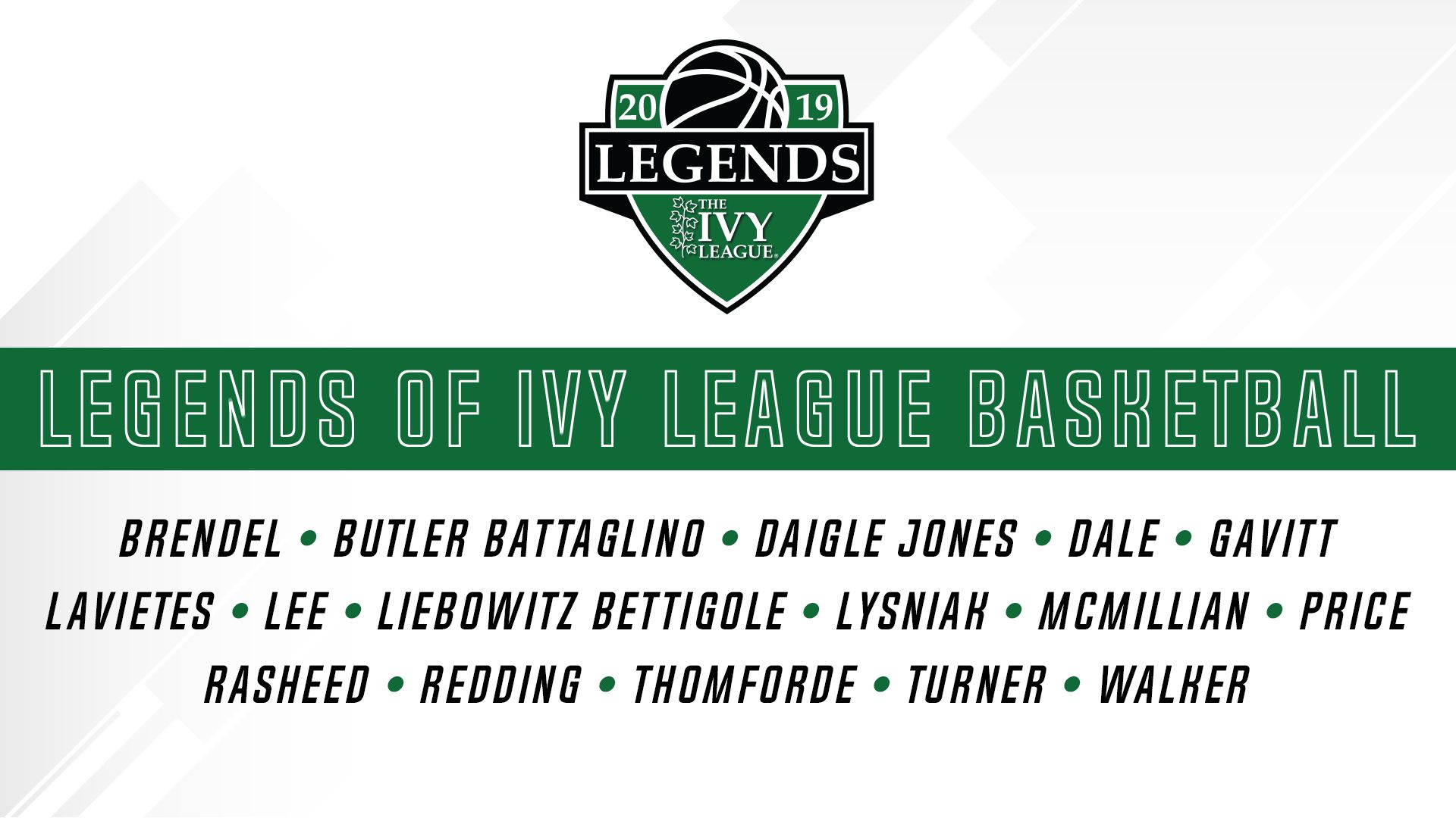 1920x1080 Ivy League Announces Prestigious 2019 Class of Legends of Ivy League Basketball University Athletics