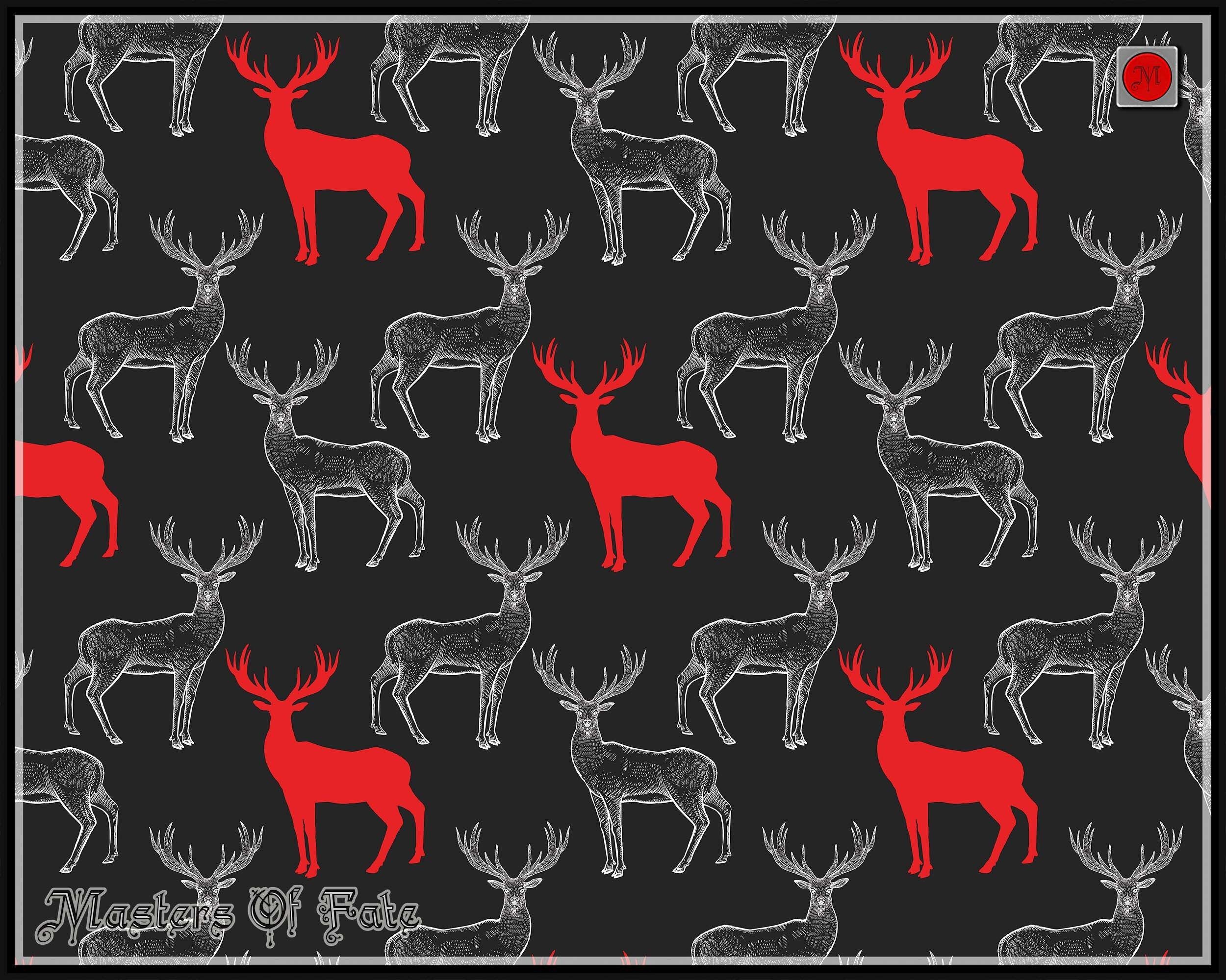 2500x2000 Deer Wallpaper Black Red Hunting Peel and Stick