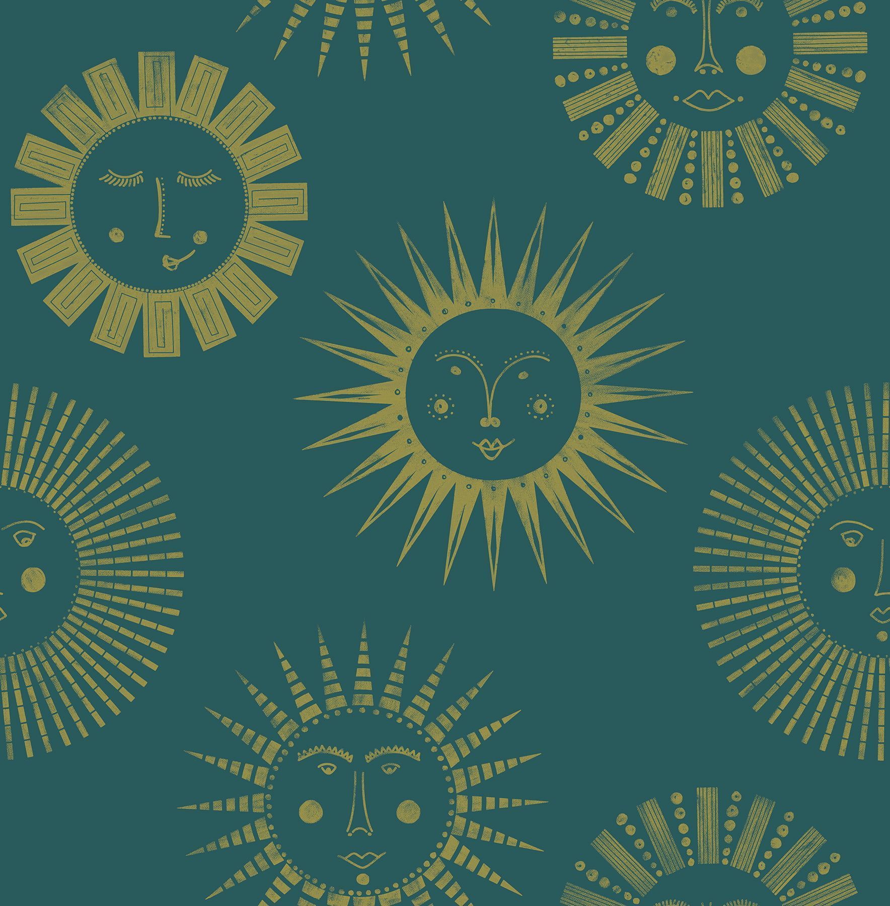 1768x1800 Nuwallpaper Teal Konark Peel & Stick Wallpaper