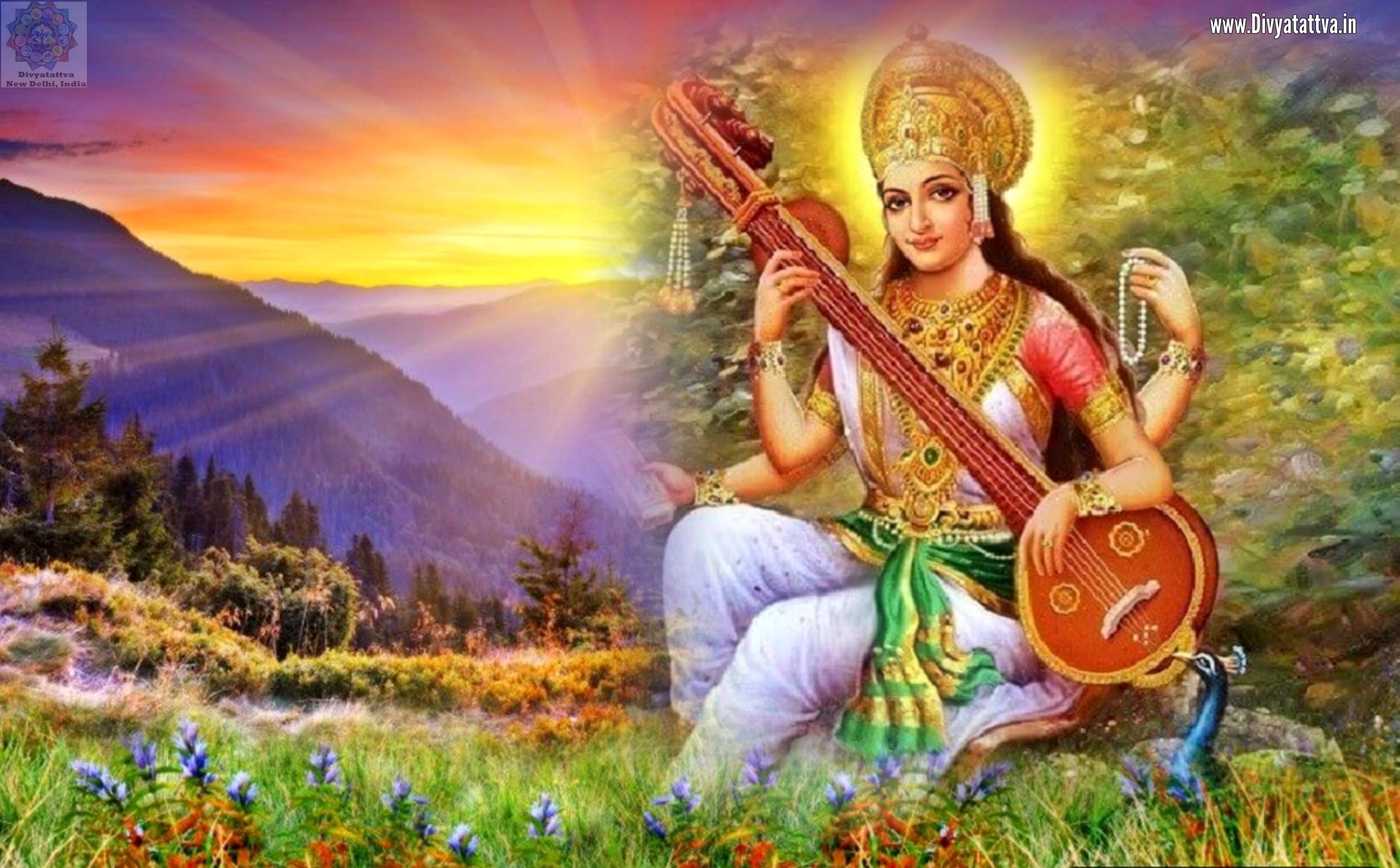 2500x1550 Hindu Goddess Saraswati 4K HD Wallpaper Poster Picture & Image