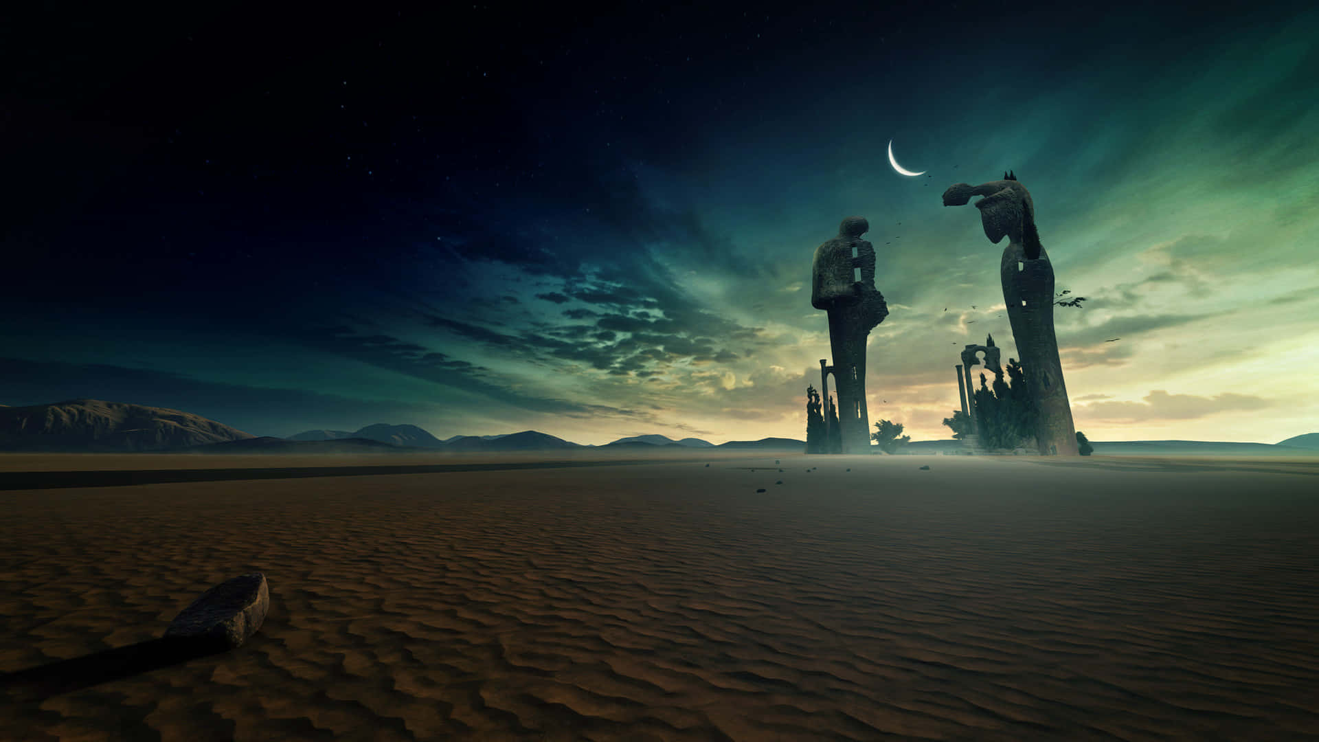 1920x1080 Download Salvador Dali behind titled work 'The Persistence of Memory' Wallpaper