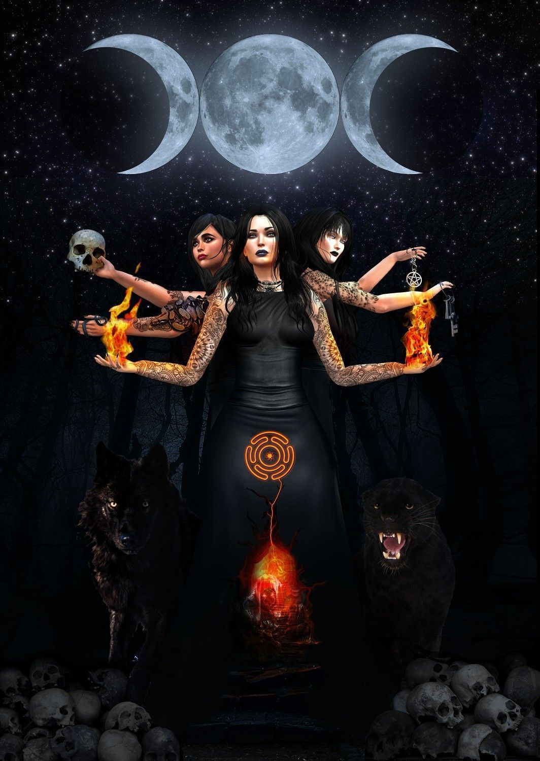 1064x1500 Hecate. Hecate goddess, Goddess art, Triple goddess