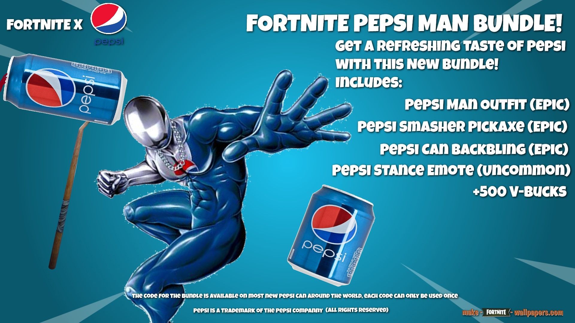 1920x1080 Pepsi. Only my Choice (Saw a Glitch on the STW subreddit and knew i had to make this before anyone else XD)