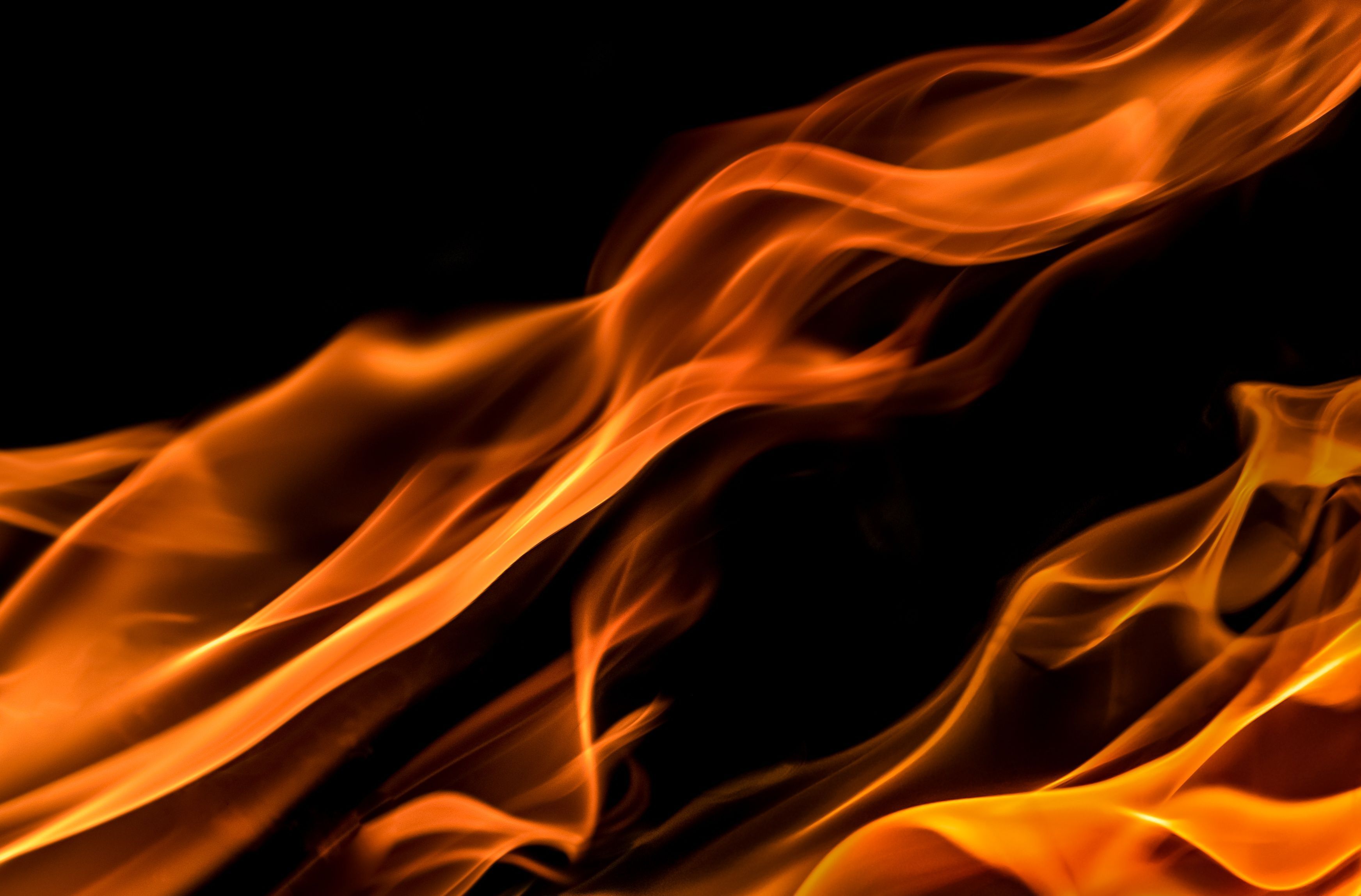 3488x2297 Flames Black Red Yellow Fire free image download