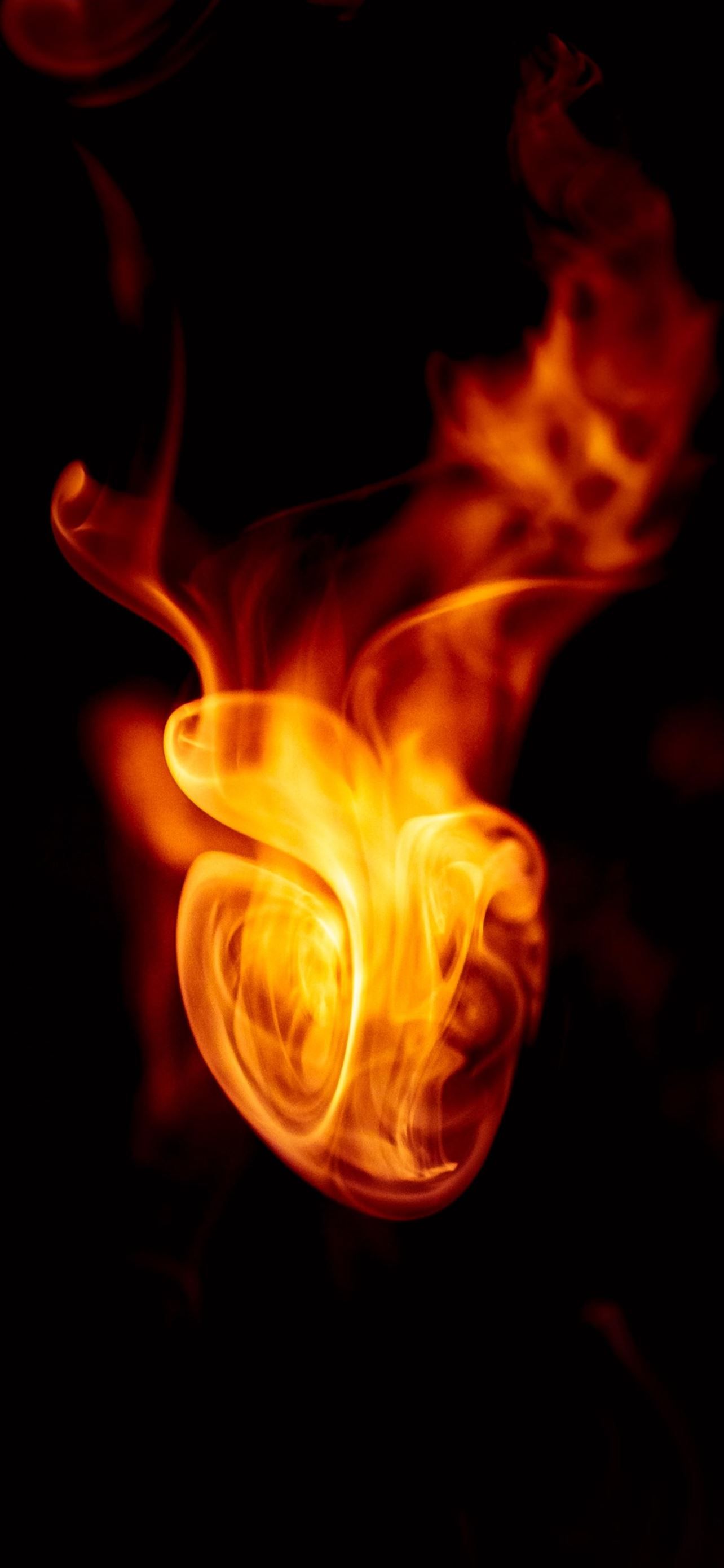 1284x2778 orange and yellow fire illustration iPhone Wallpaper Free Download