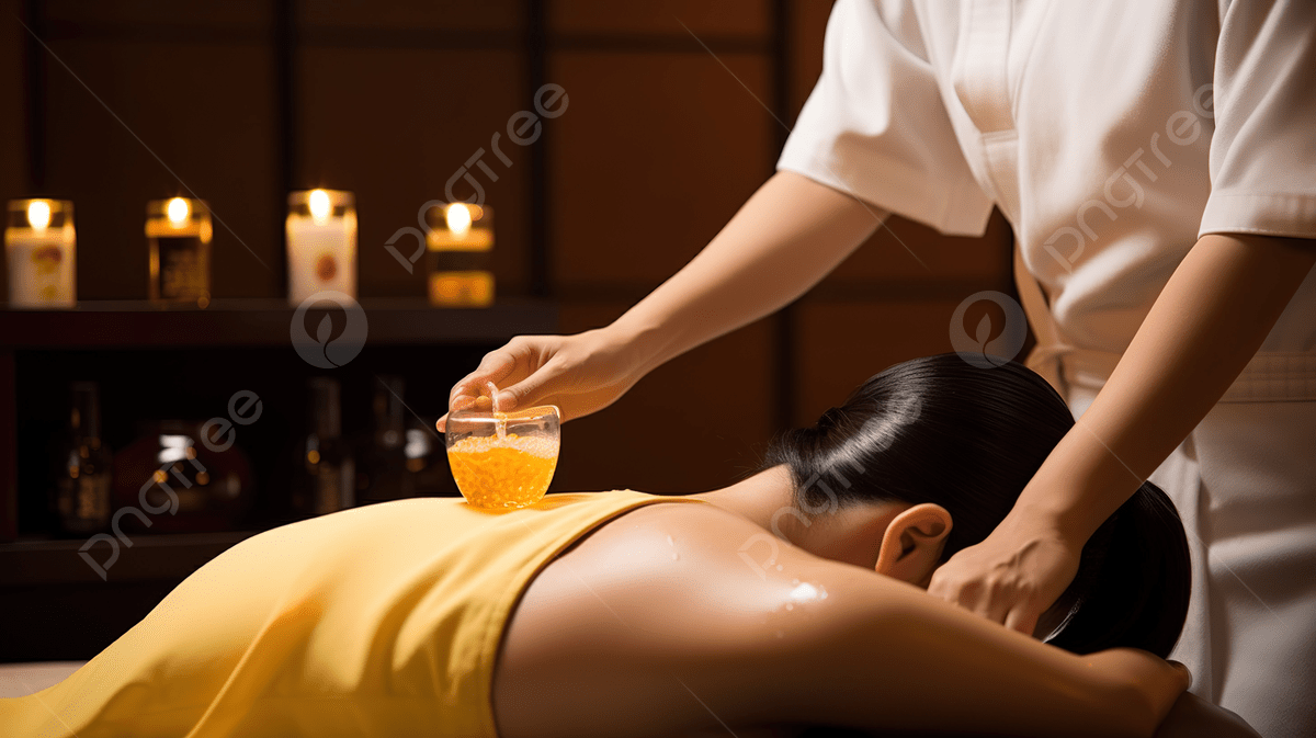 1200x673 Young Woman Getting A Back Massage With Liquid In It Background, Back Oil Massage, HD Photography Photo Background Image And Wallpaper for Free Download