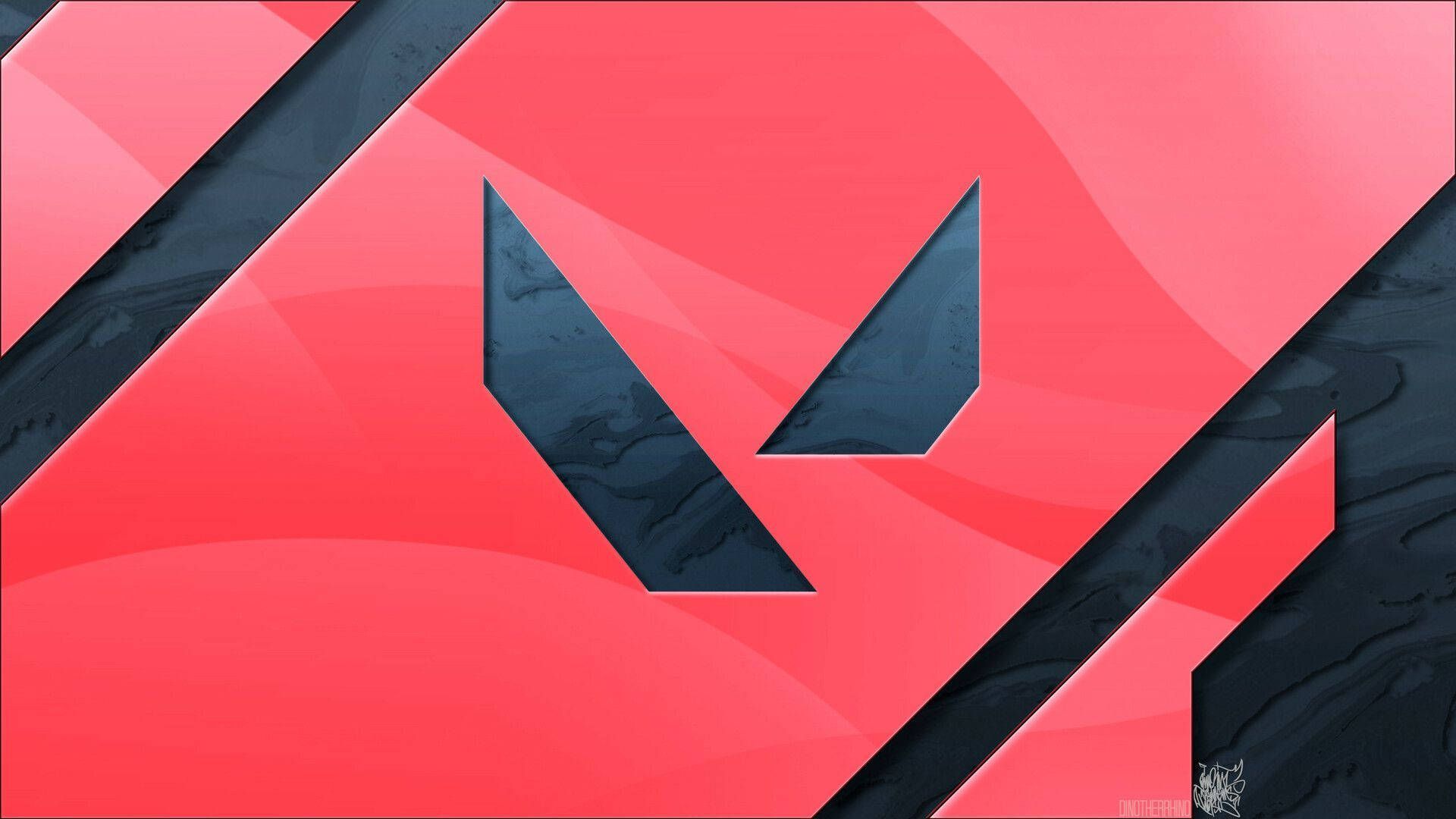 1920x1080 Download Black And Red Valorant Logo Cutouts Wallpaper