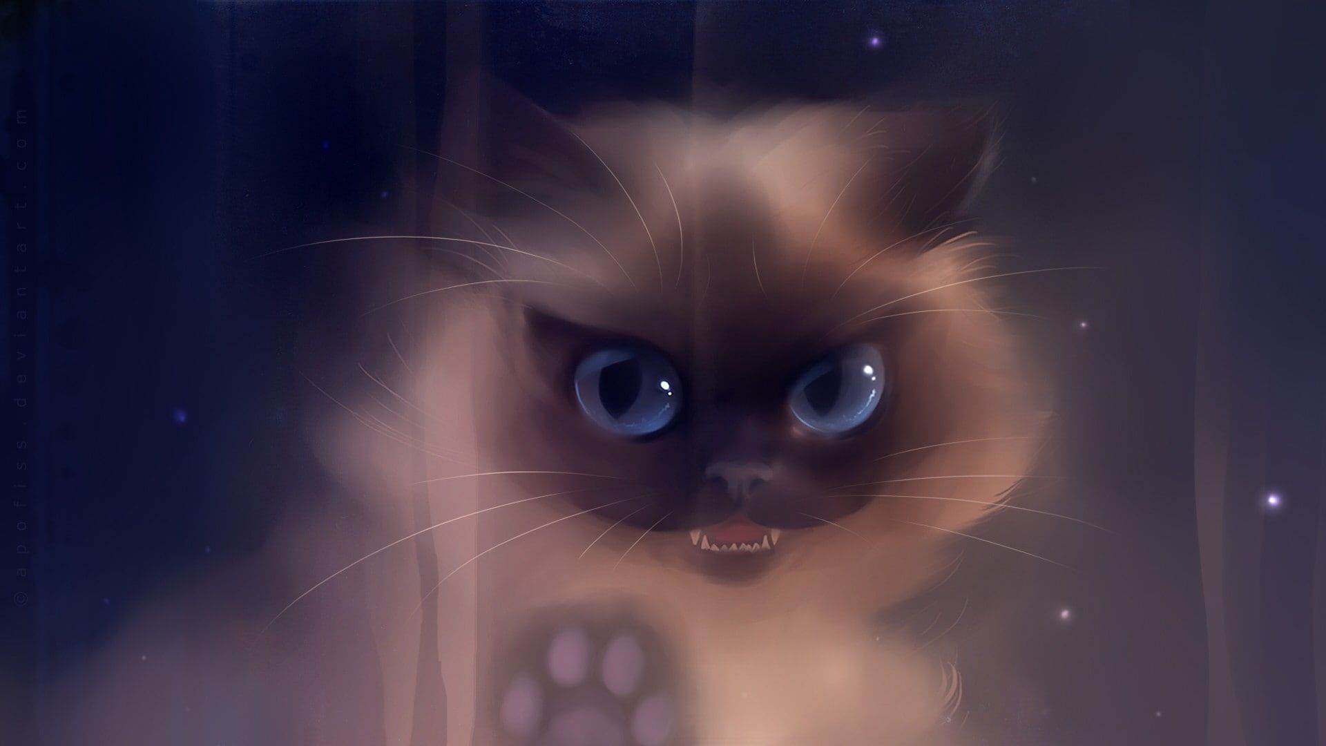1920x1080 Wallpaper / 1080P, artwork, animals, cats, hd, apofiss, art, , x free download