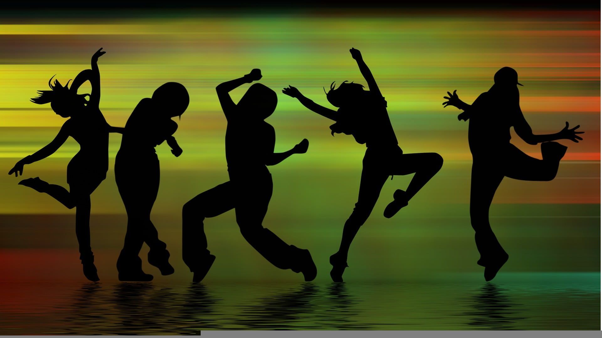 1920x1080 Wallpaper / adult, wallpaper, human arm, full length, enjoyment, arms raised, illustration, 1080P, dancing, females, disco Dancing, the Human Body, young Adult, lifestyles free download
