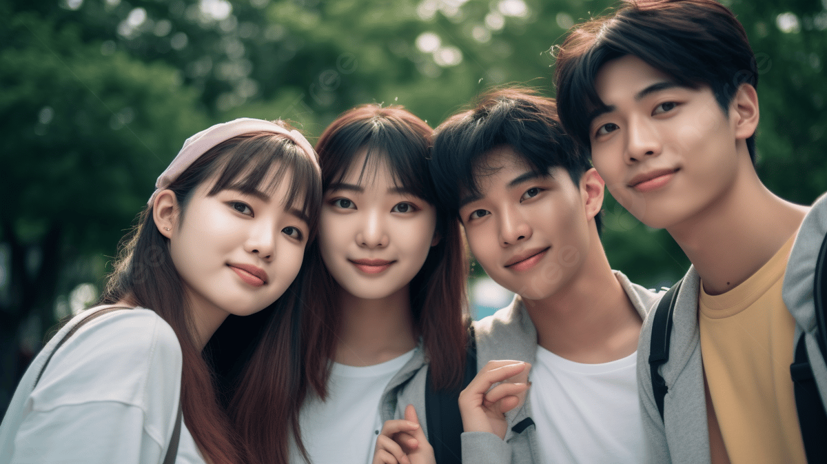 1200x673 Three Young Asian Couples Looking At Each Other Background, Four Young People, HD Photography Photo Background Image And Wallpaper for Free Download