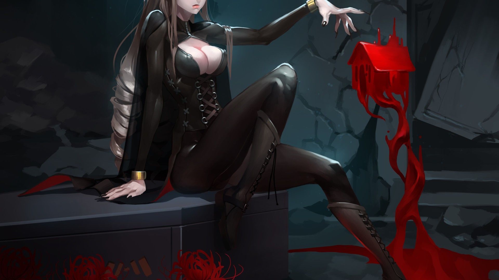 1920x1080 Desktop Wallpaper Girl Vampire, HD Image, Picture, Background, Iwrvrh