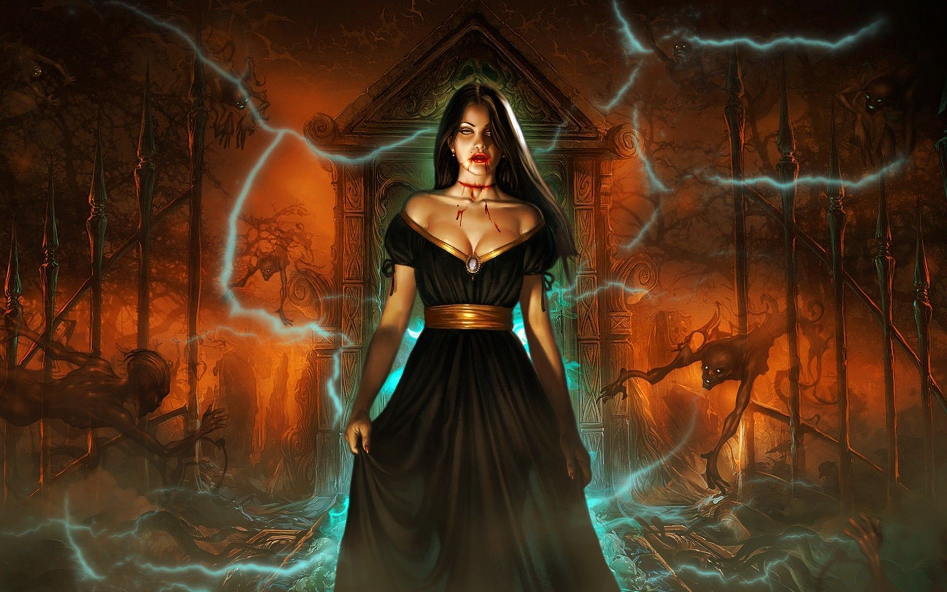 1920x1200 Female Vampire