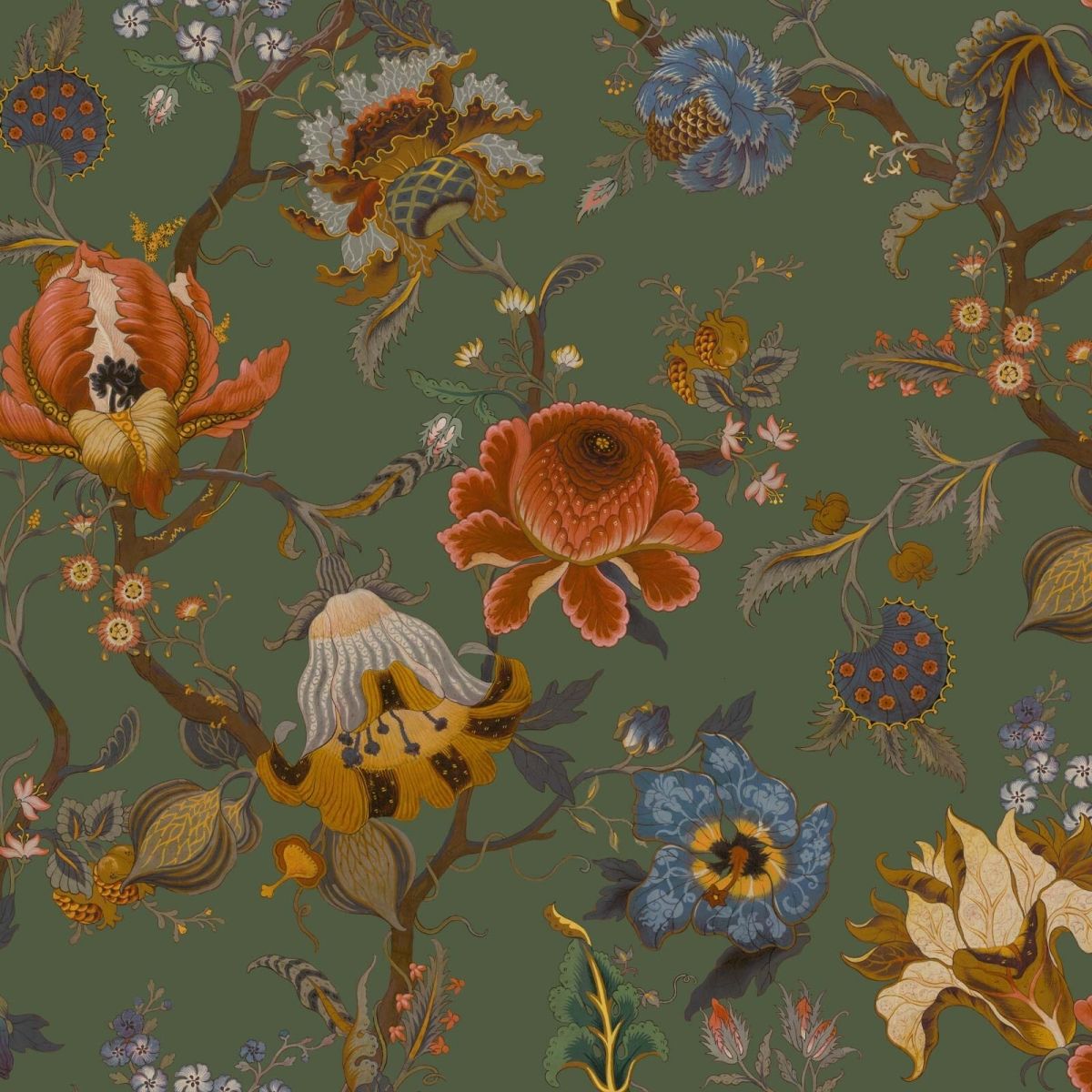 1200x1200 ARTEMIS Wallpaper Green Sample. HOUSE OF HACKNEY