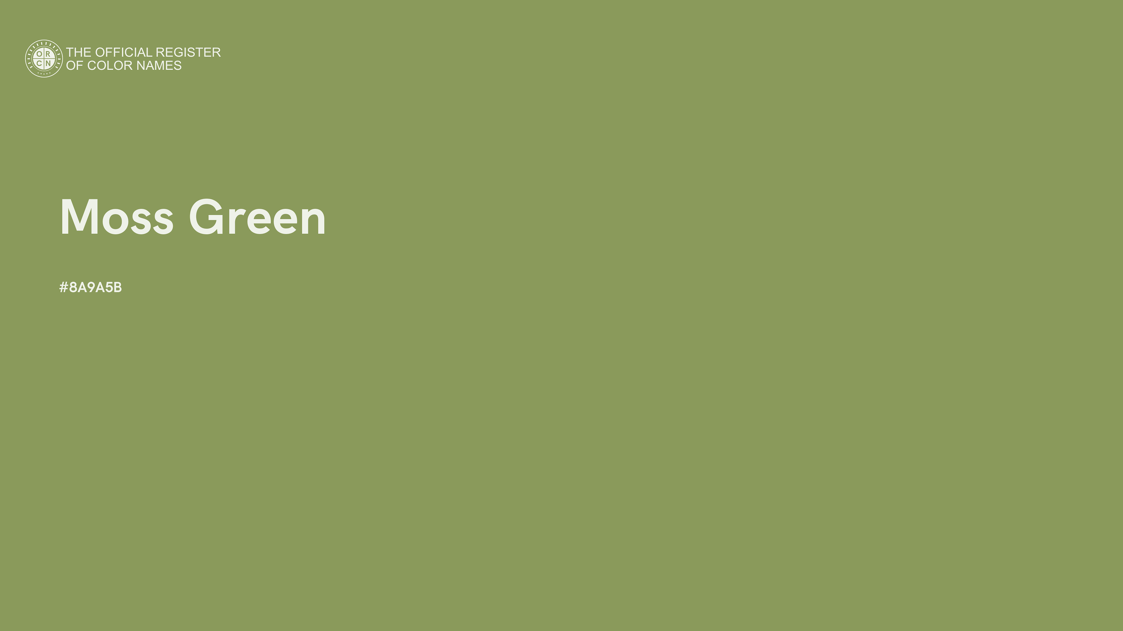 3840x2160 Moss Green Official Register of Color Names