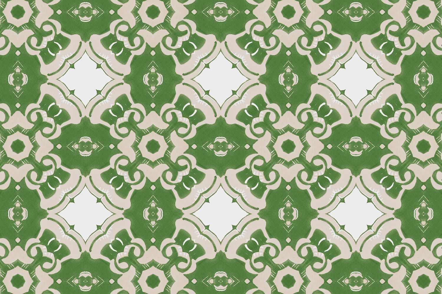 1500x1000 Alexandria • Moss Green Classic Medallion Wallpaper & Maude Home